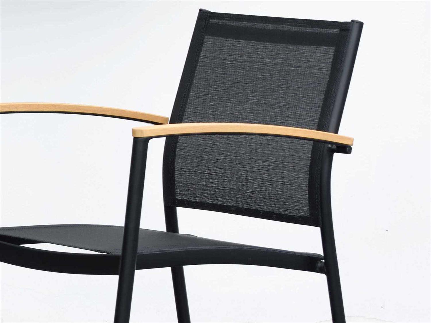 International Home Miami Amazonia Fontana 2 Piece Aluminum Sling Outdoor Patio Dining Chair Set