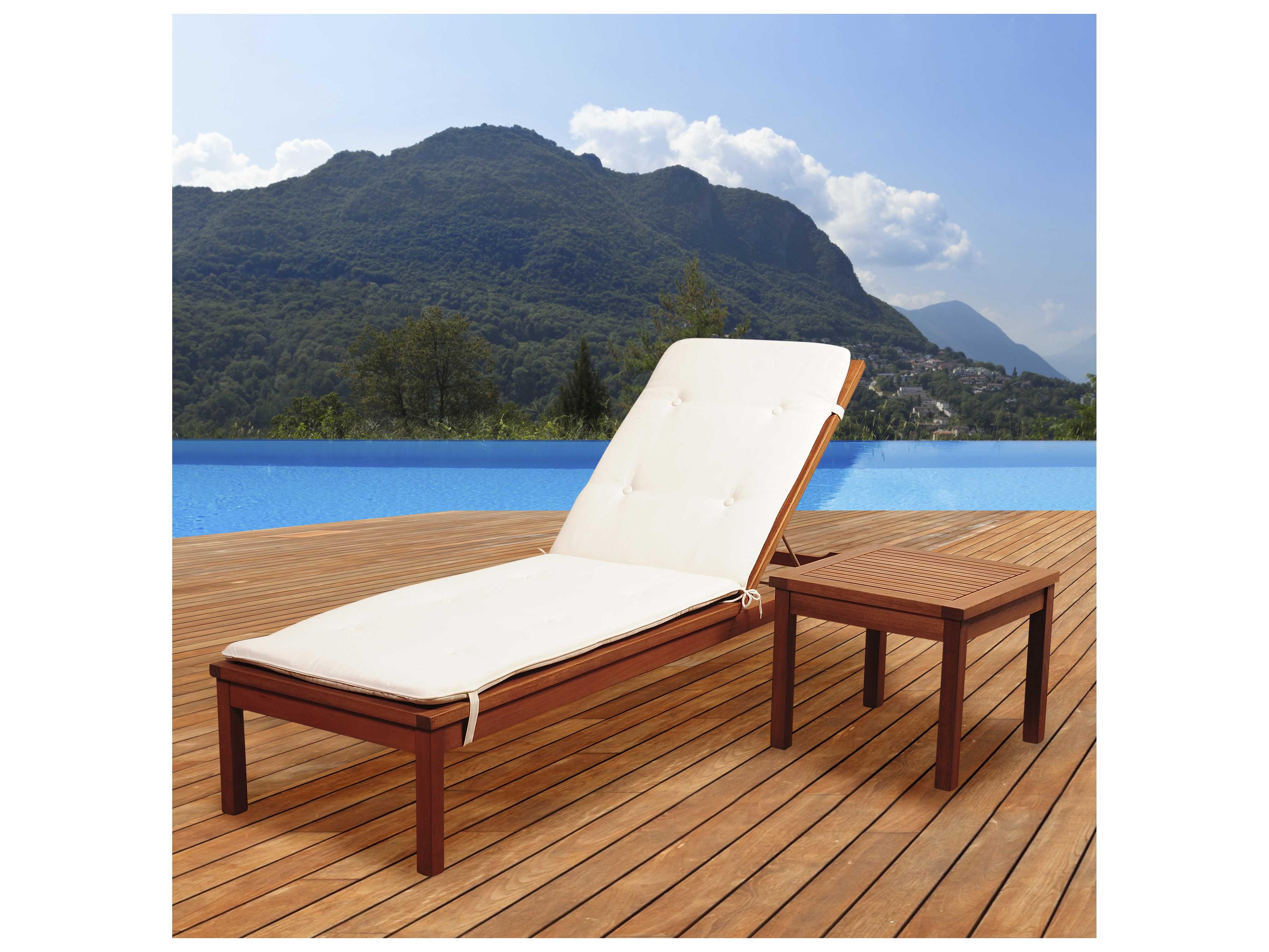 International Home Miami Amazonia Washburn 2 Piece Patio Lounge Set with White Cushions