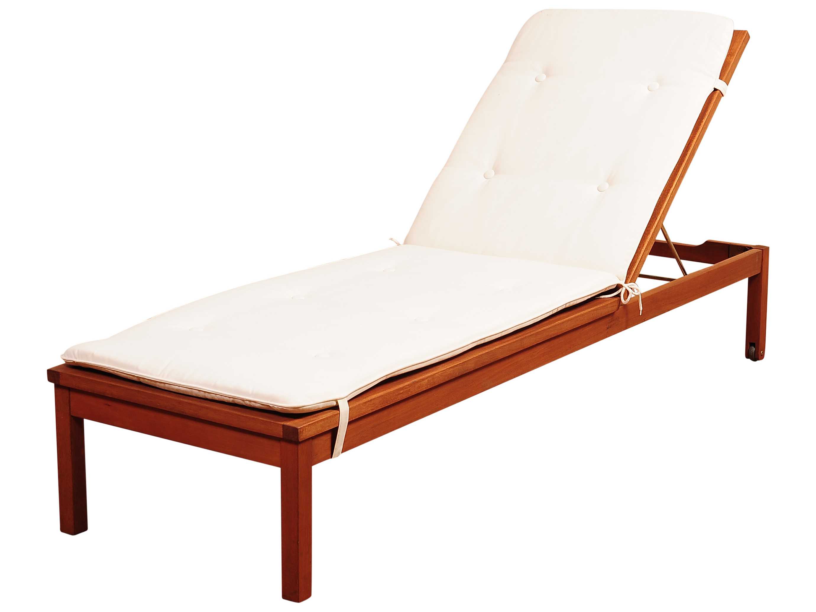 International Home Miami Amazonia Washburn Wheel Lounger with White Cushions