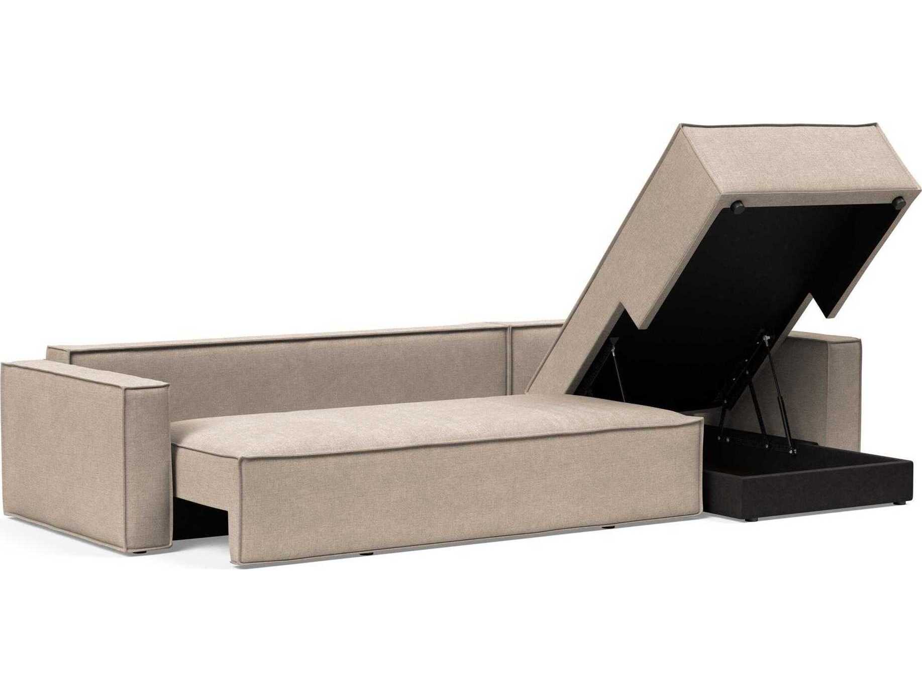 Innovation Newilla Adario Taupe Brown Upholstered Sofa Bed