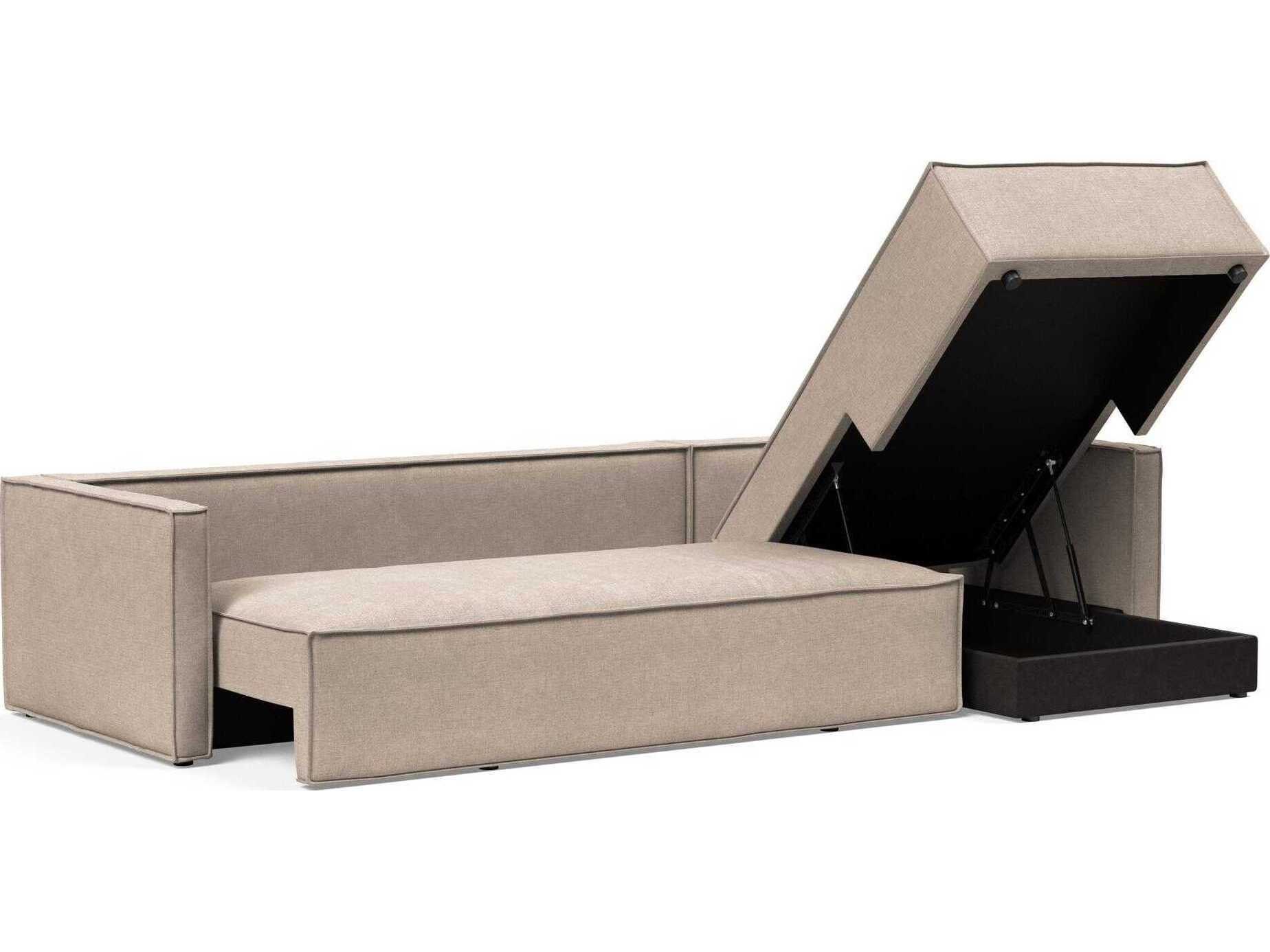 Innovation Newilla Adario Taupe Brown Upholstered Sofa Bed