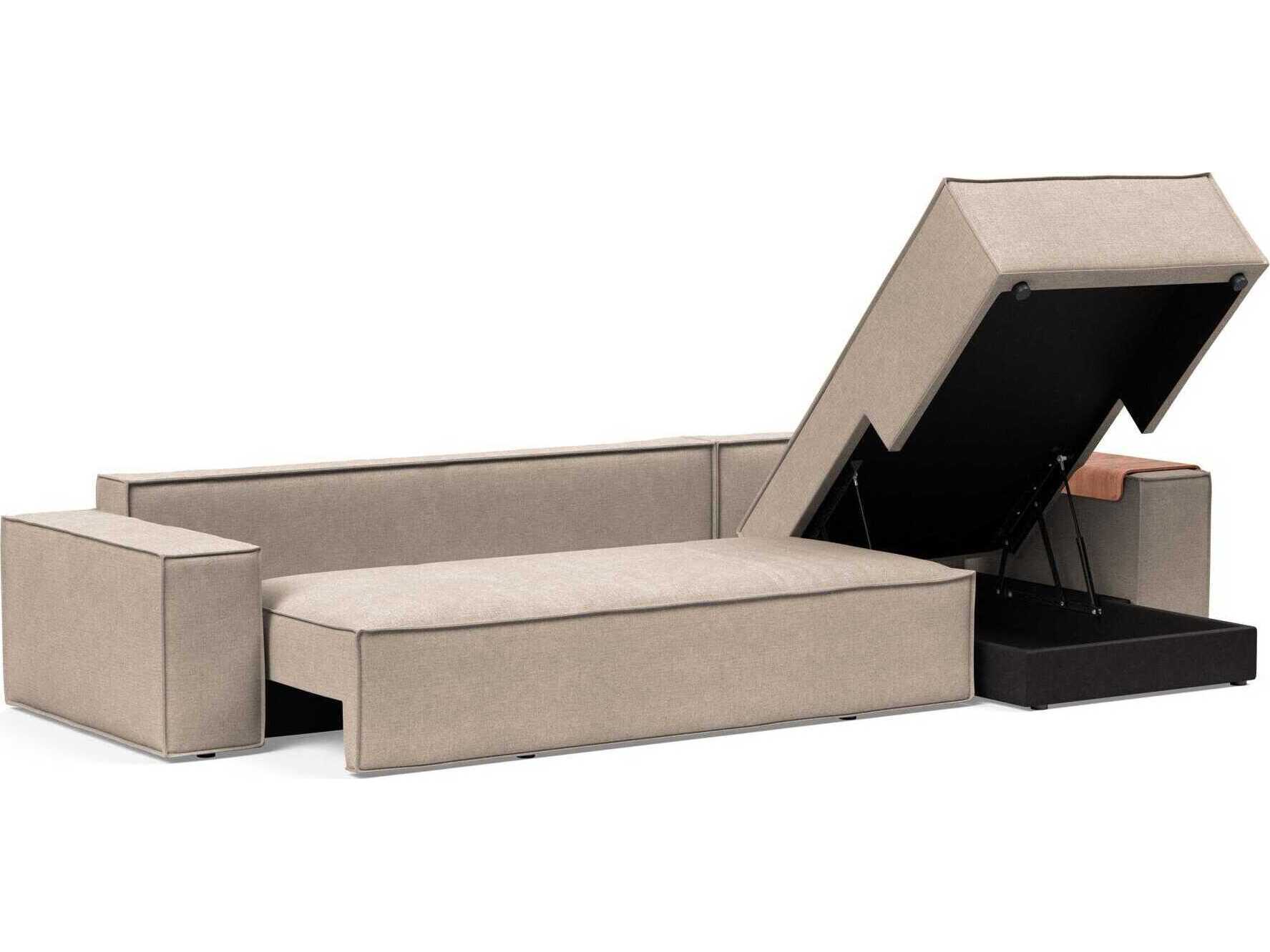 Innovation Newilla Adario Taupe Brown Upholstered Sofa Bed