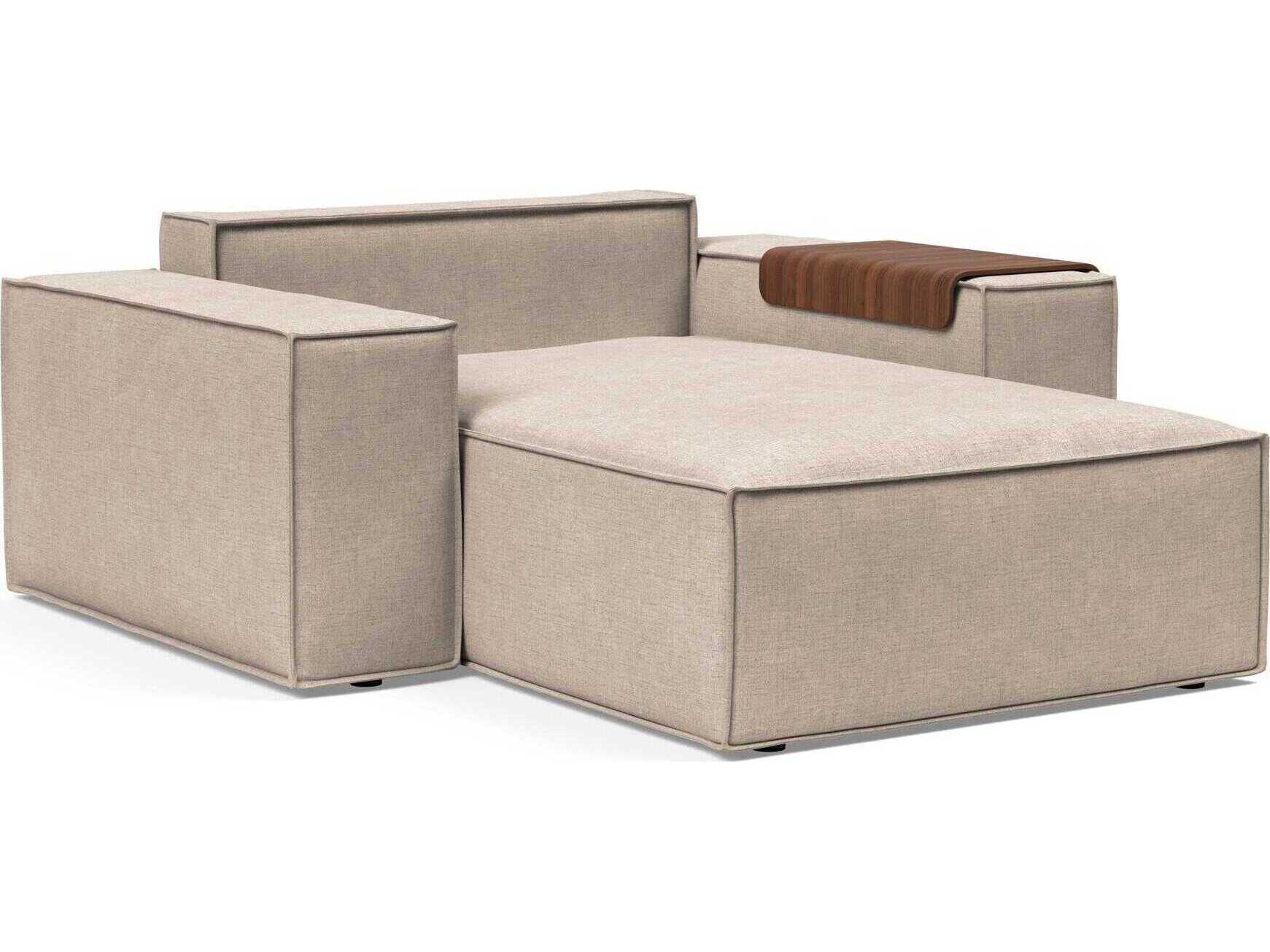 Innovation Newilla Adario Taupe Brown Upholstered Chaise