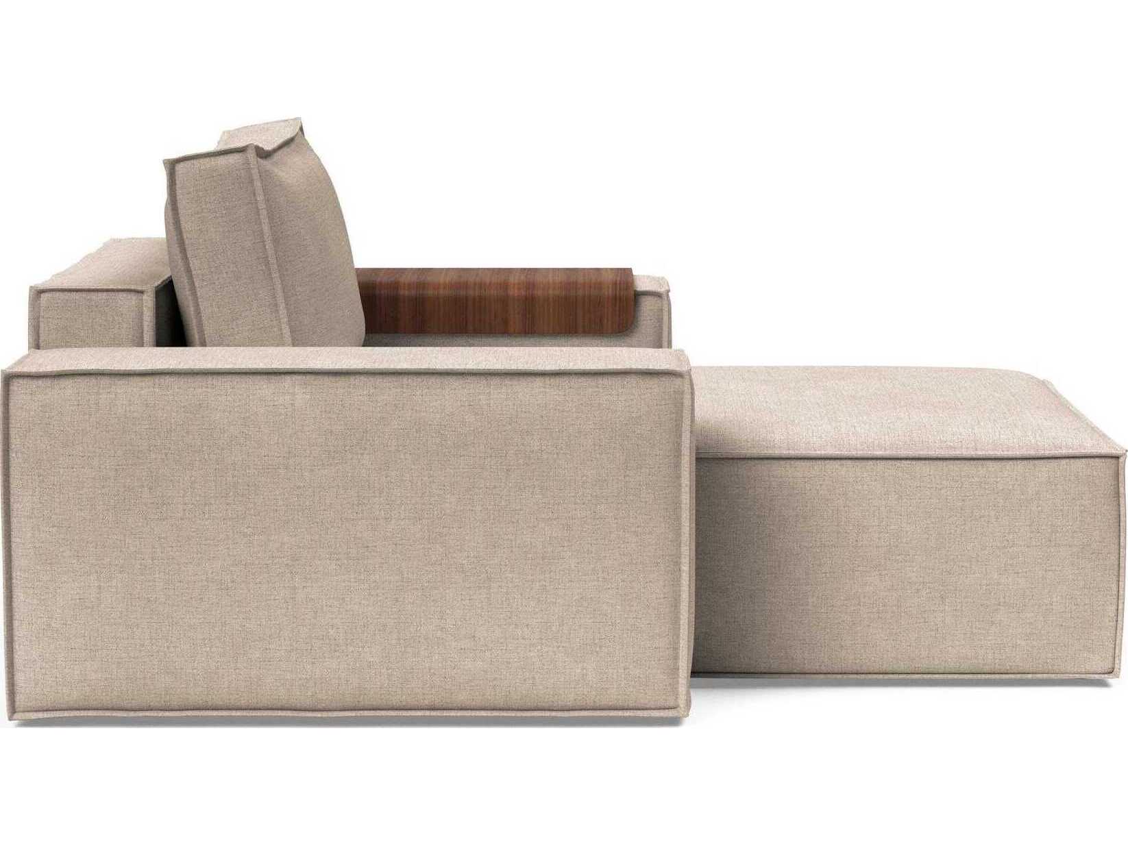 Innovation Newilla Adario Taupe Brown Upholstered Chaise