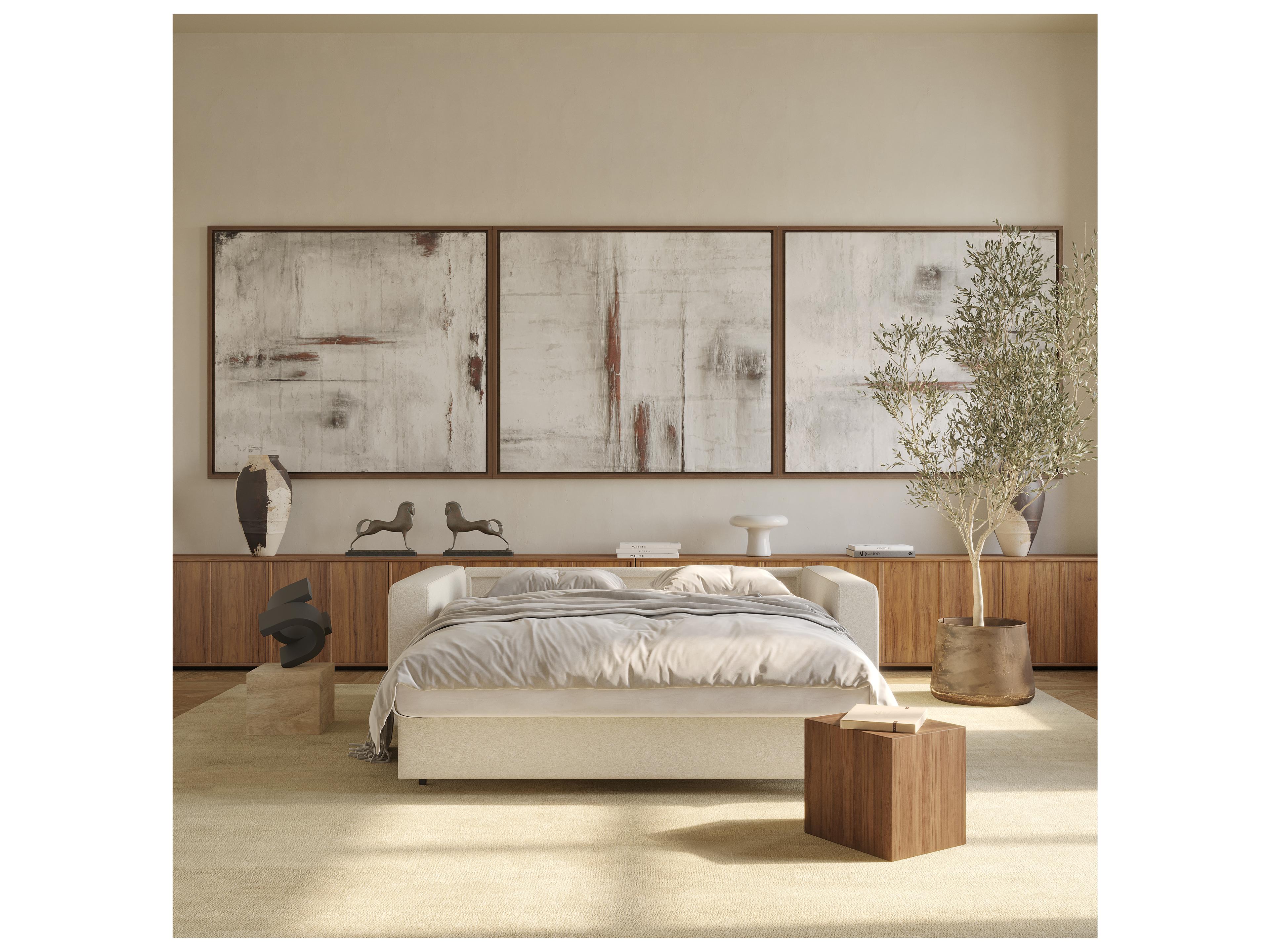 Innovation Neah Sofa Bed with Standard Arm Rests Queen in Halifax Shell