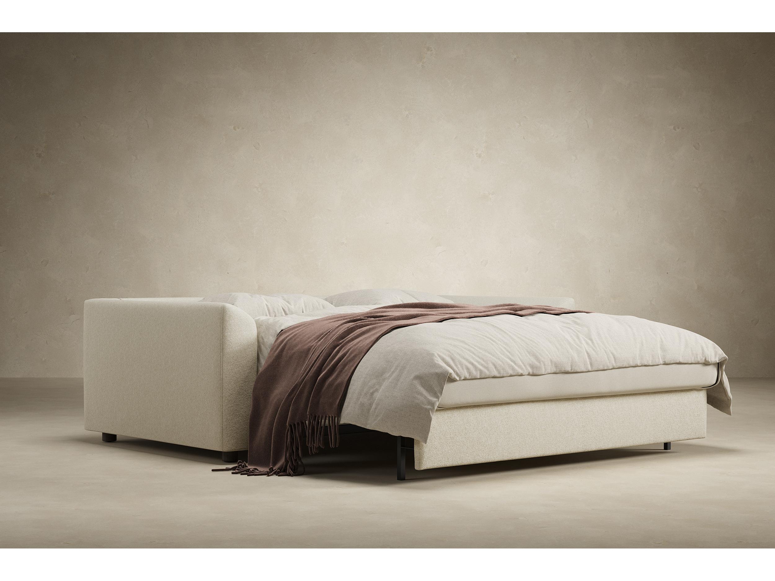 Innovation Neah Sofa Bed with Curved Arm Rests King in Halifax Shell