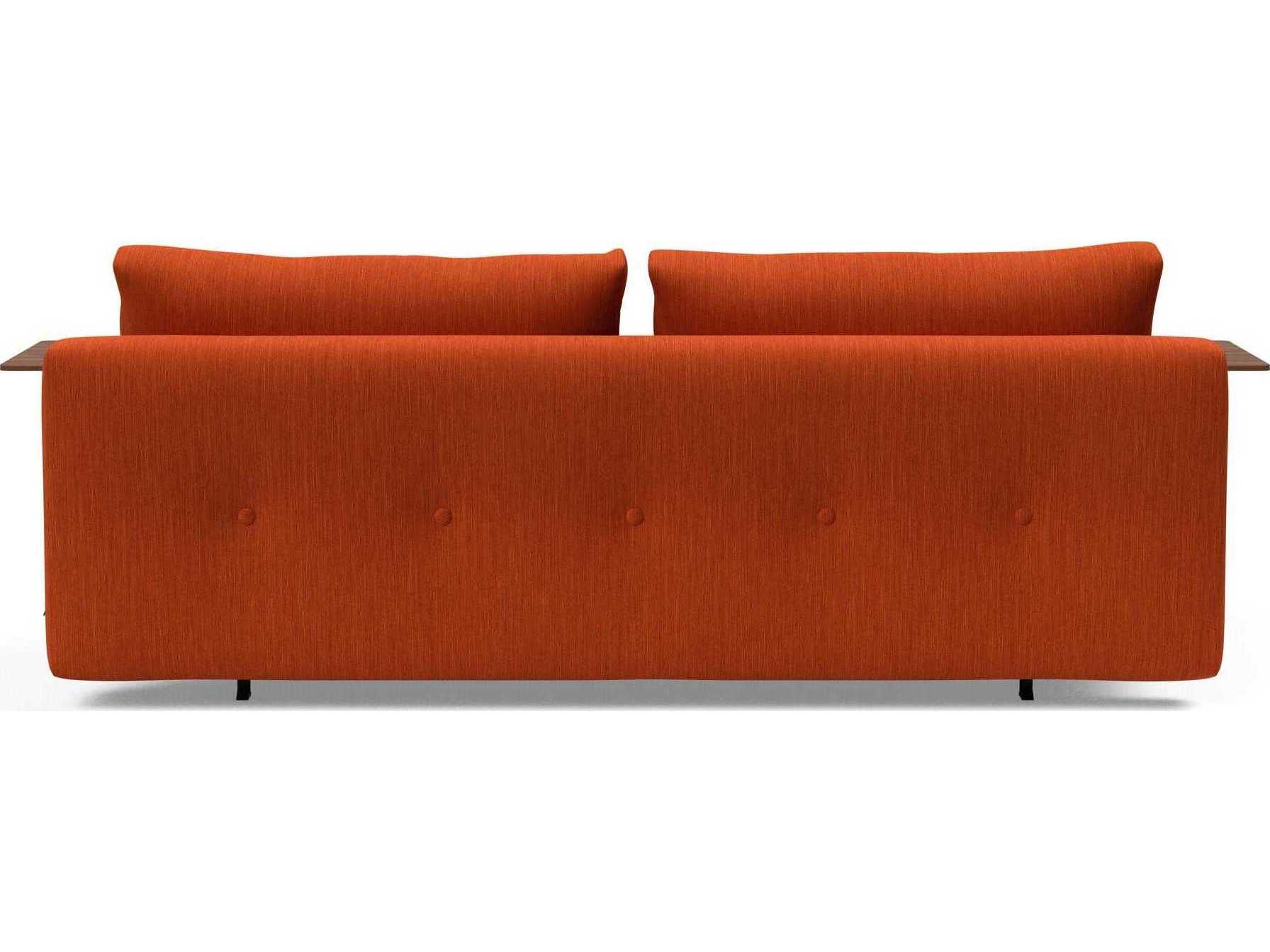 Innovation Recast Plus Elegance Paprika Dark Lacquered Oak Upholstered Sofa Bed
