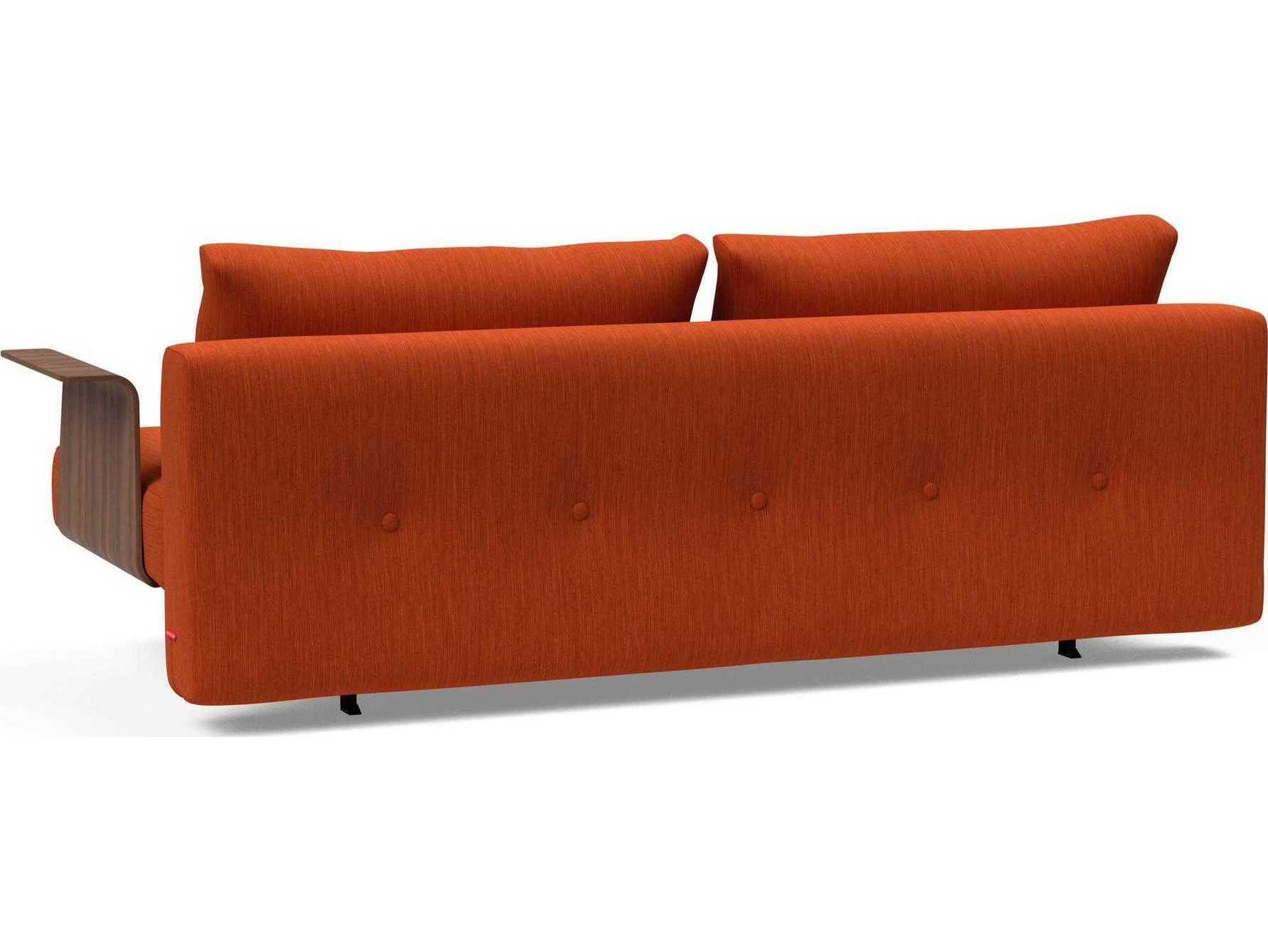 Innovation Recast Plus Elegance Paprika Dark Lacquered Oak Upholstered Sofa Bed
