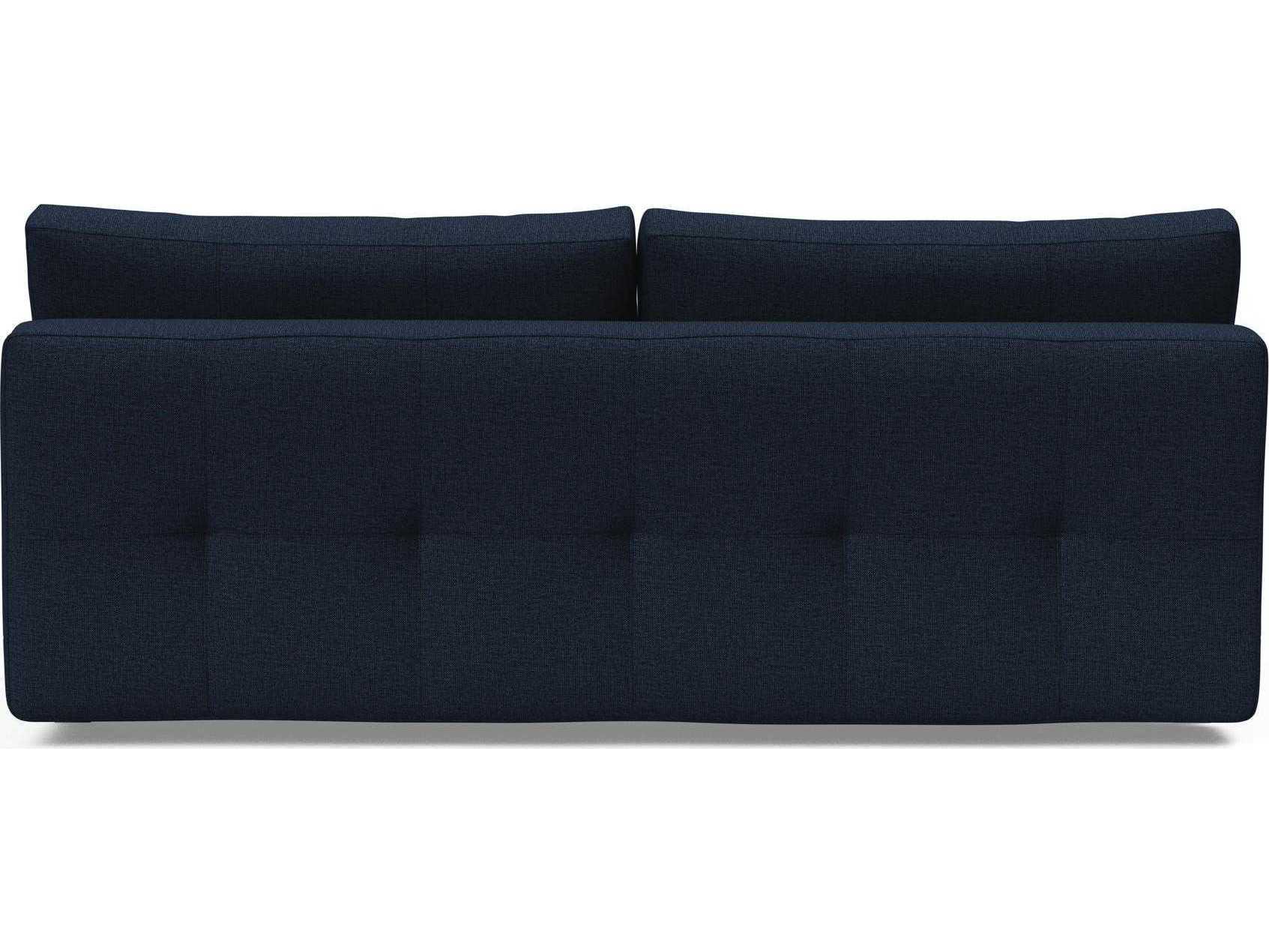 Innovation Supermax Del Mixed Dance Blue Chrome Upholstered Sofa Bed