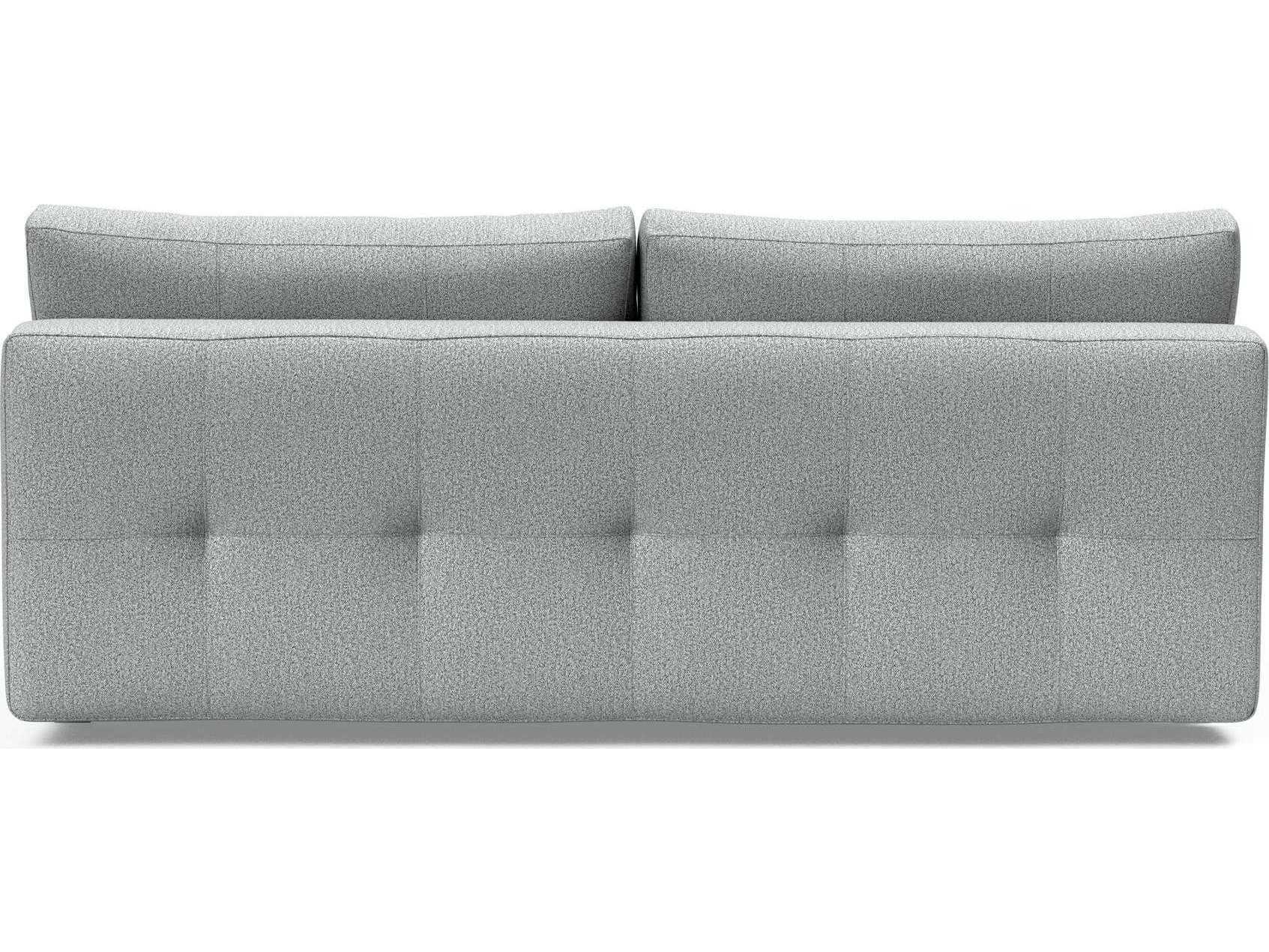Innovation Supermax Del Melange Light Grey Chrome Upholstered Sofa Bed