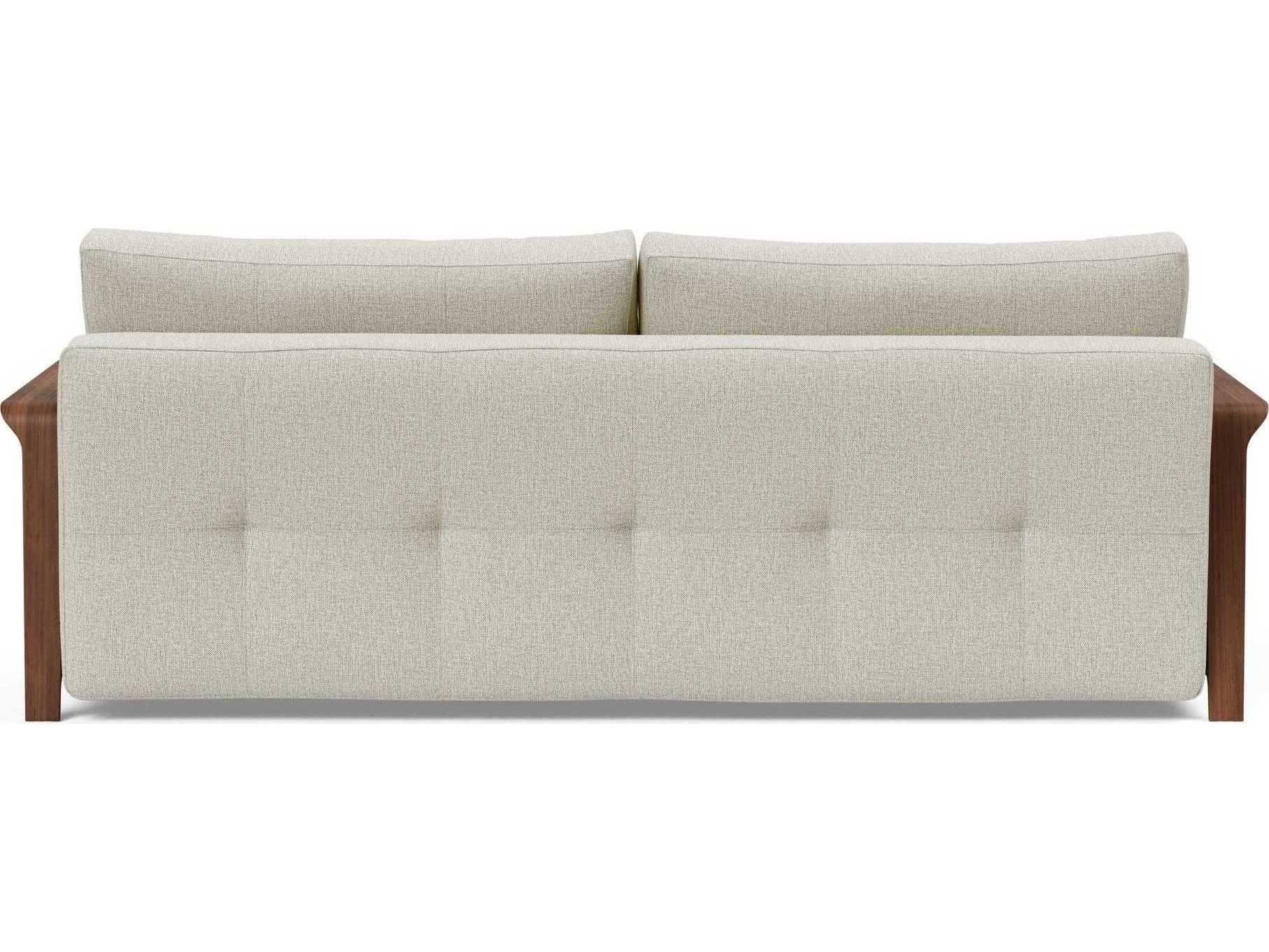 Innovation Ran Del Mixed Dance Natural Walnut Veneer White Upholstered Sofa Bed