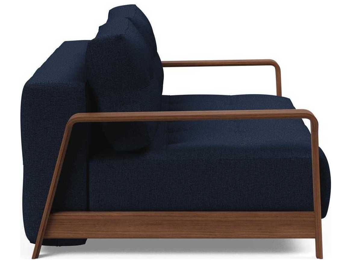 Innovation Ran Del Mixed Dance Blue Walnut Veneer Upholstered Sofa Bed