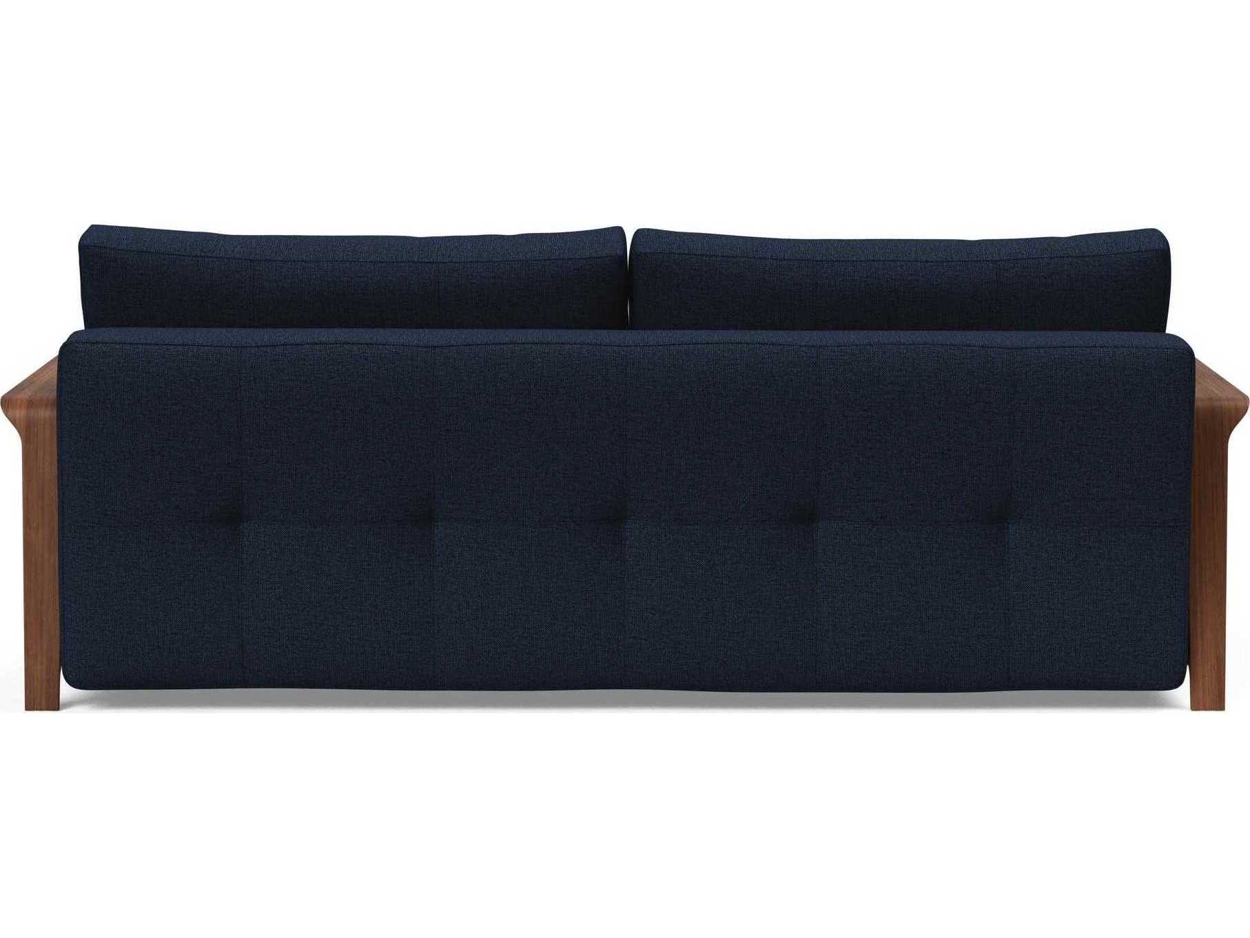 Innovation Ran Del Mixed Dance Blue Walnut Veneer Upholstered Sofa Bed
