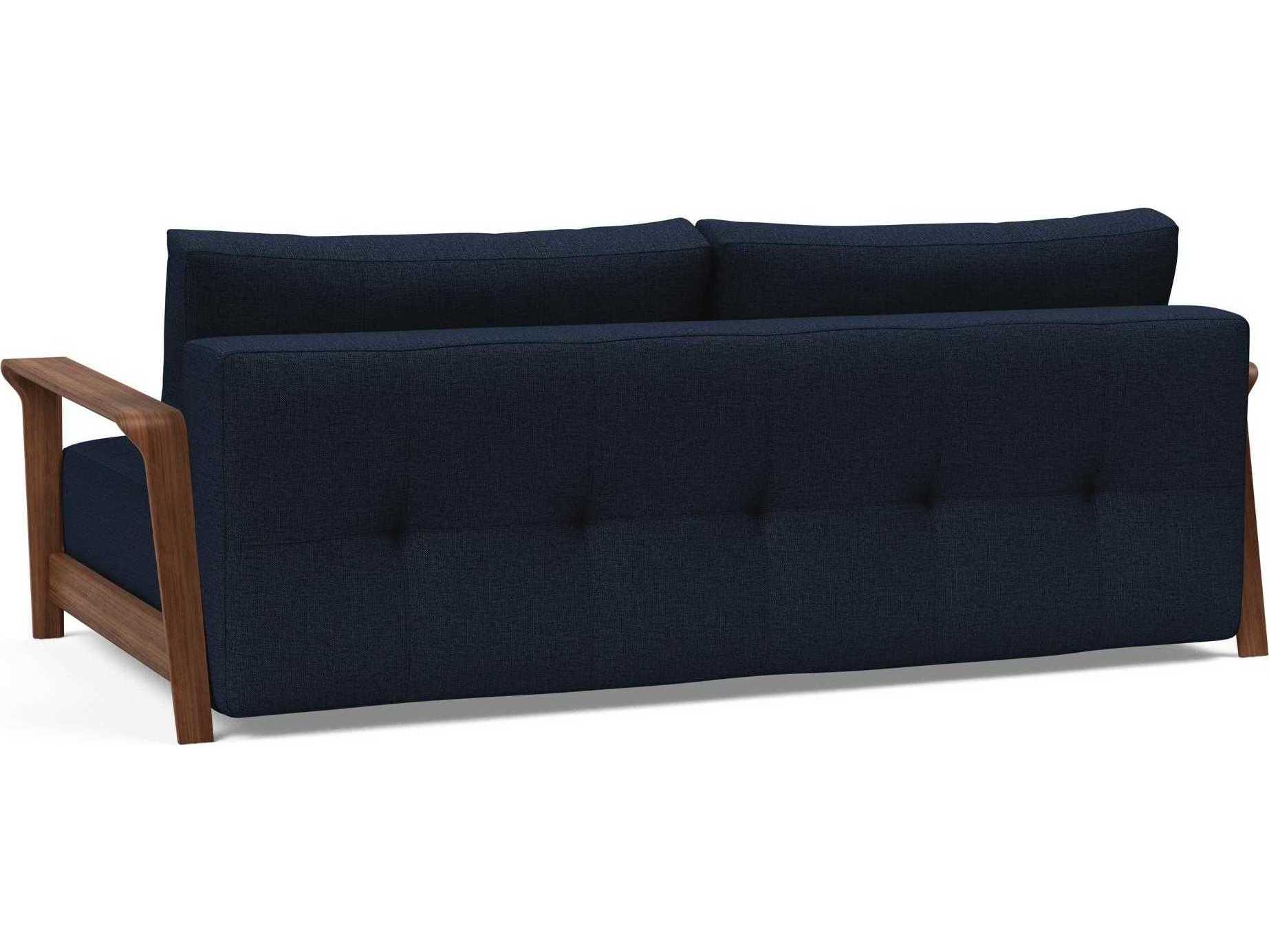 Innovation Ran Del Mixed Dance Blue Walnut Veneer Upholstered Sofa Bed
