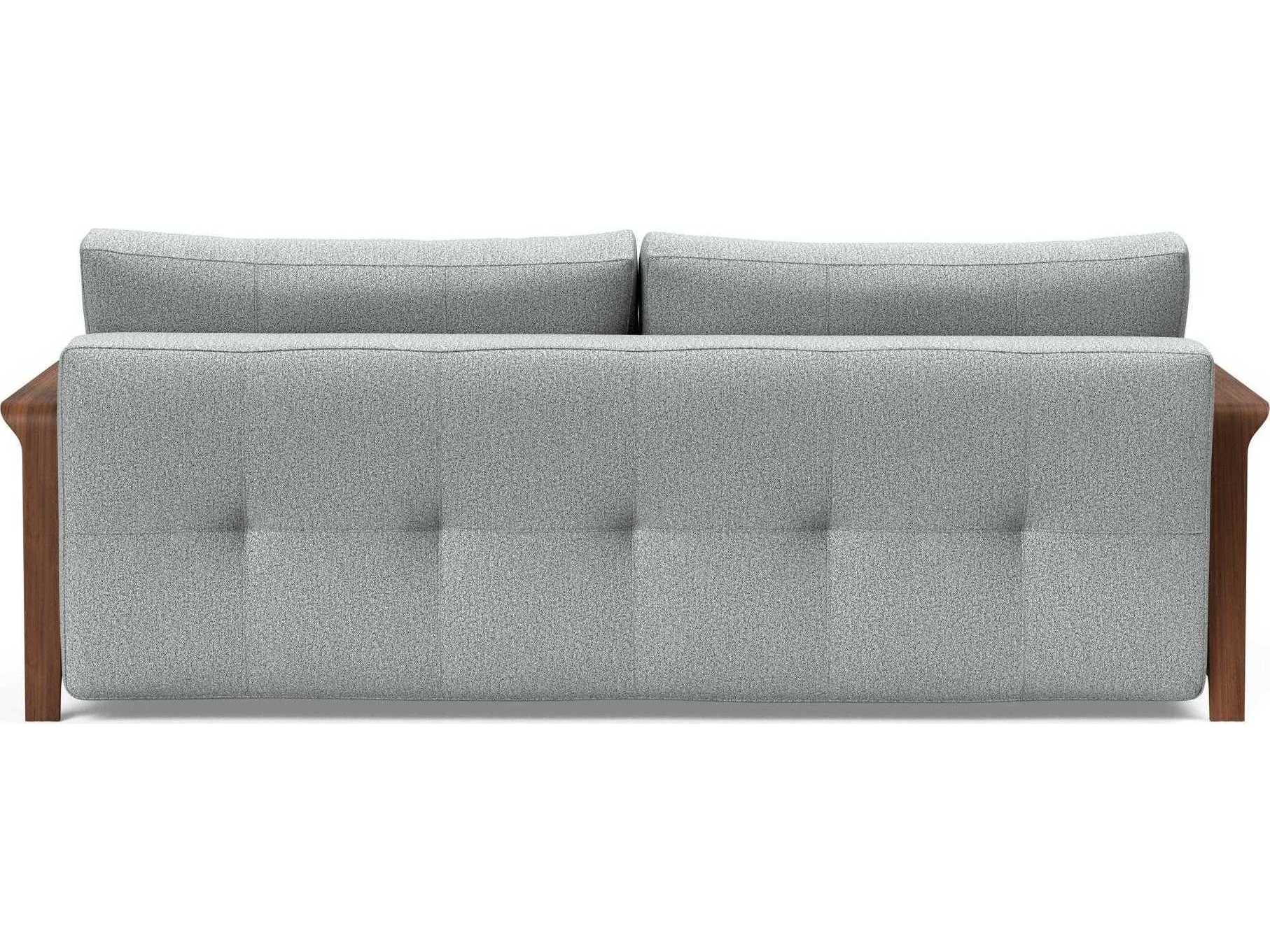 Innovation Ran Del Melange Light Grey Walnut Veneer Upholstered Sofa Bed