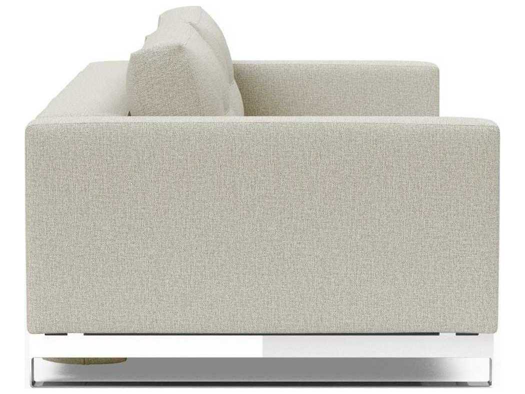 Innovation Cassius Del Mixed Dance Natural Chrome White Upholstered Sofa Bed