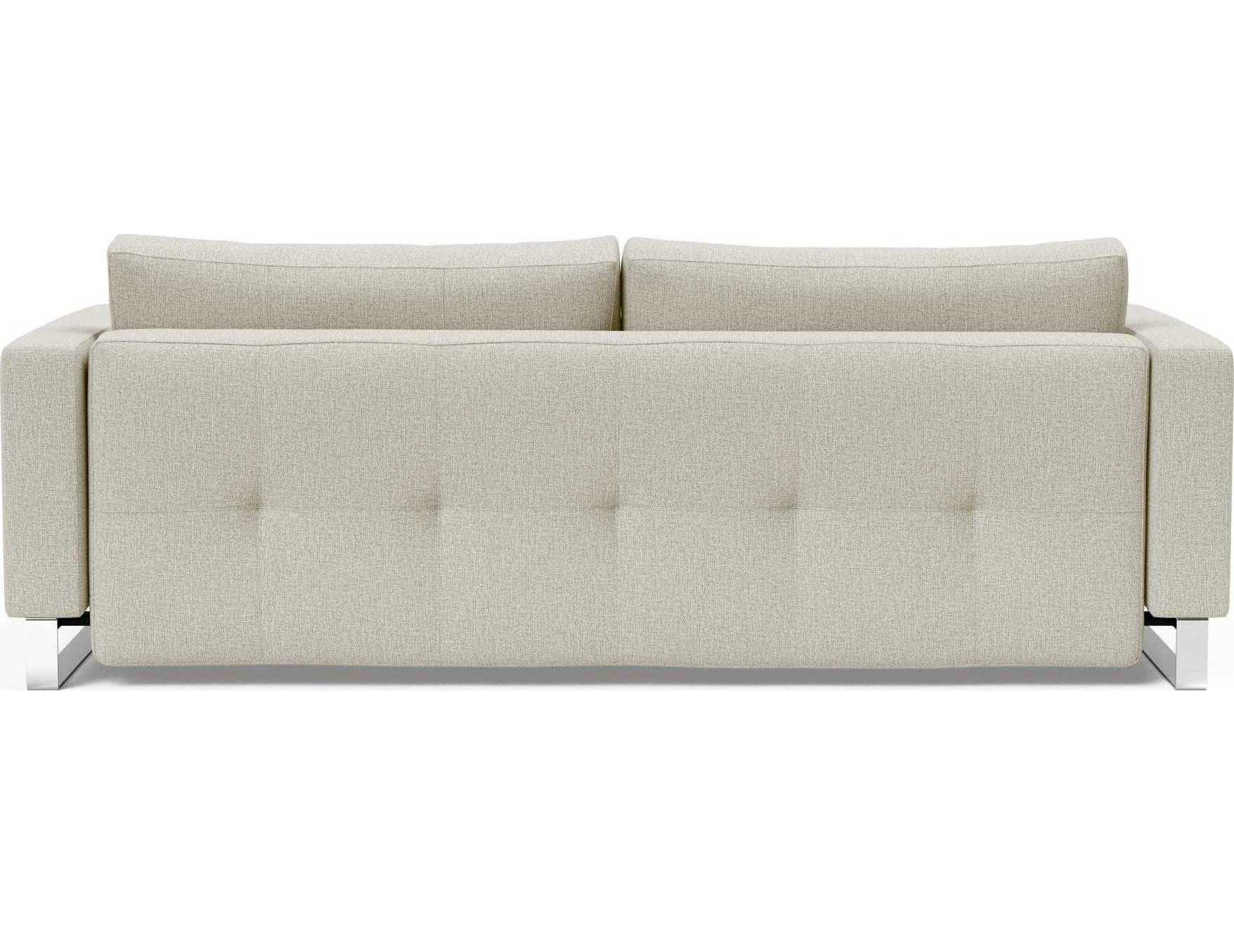 Innovation Cassius Del Mixed Dance Natural Chrome White Upholstered Sofa Bed