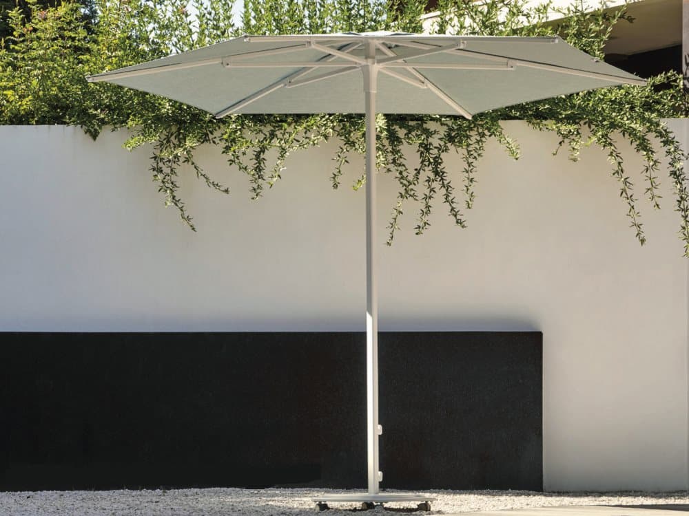 Jardinico JCP1 9ft Hexagon Center Post Push-up Lift Aluminum Patio Umbrella with Base