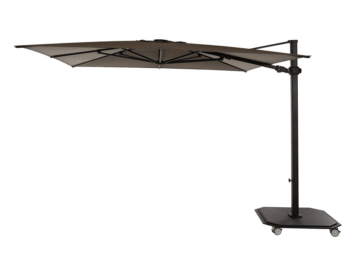 Jardinico JCP.3 10 Foot Aluminum Crank Lift Infinite Tilt Square Outdoor Patio Umbrella