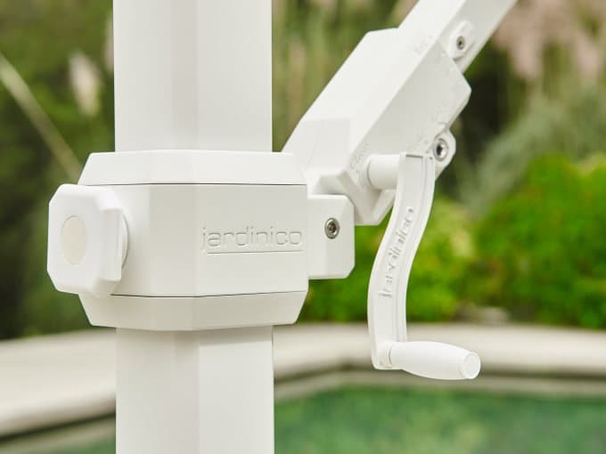 Jardinico JCP.3 11.5 Foot Aluminum Crank Lift Infinite Tilt Octagon Patio Umbrella