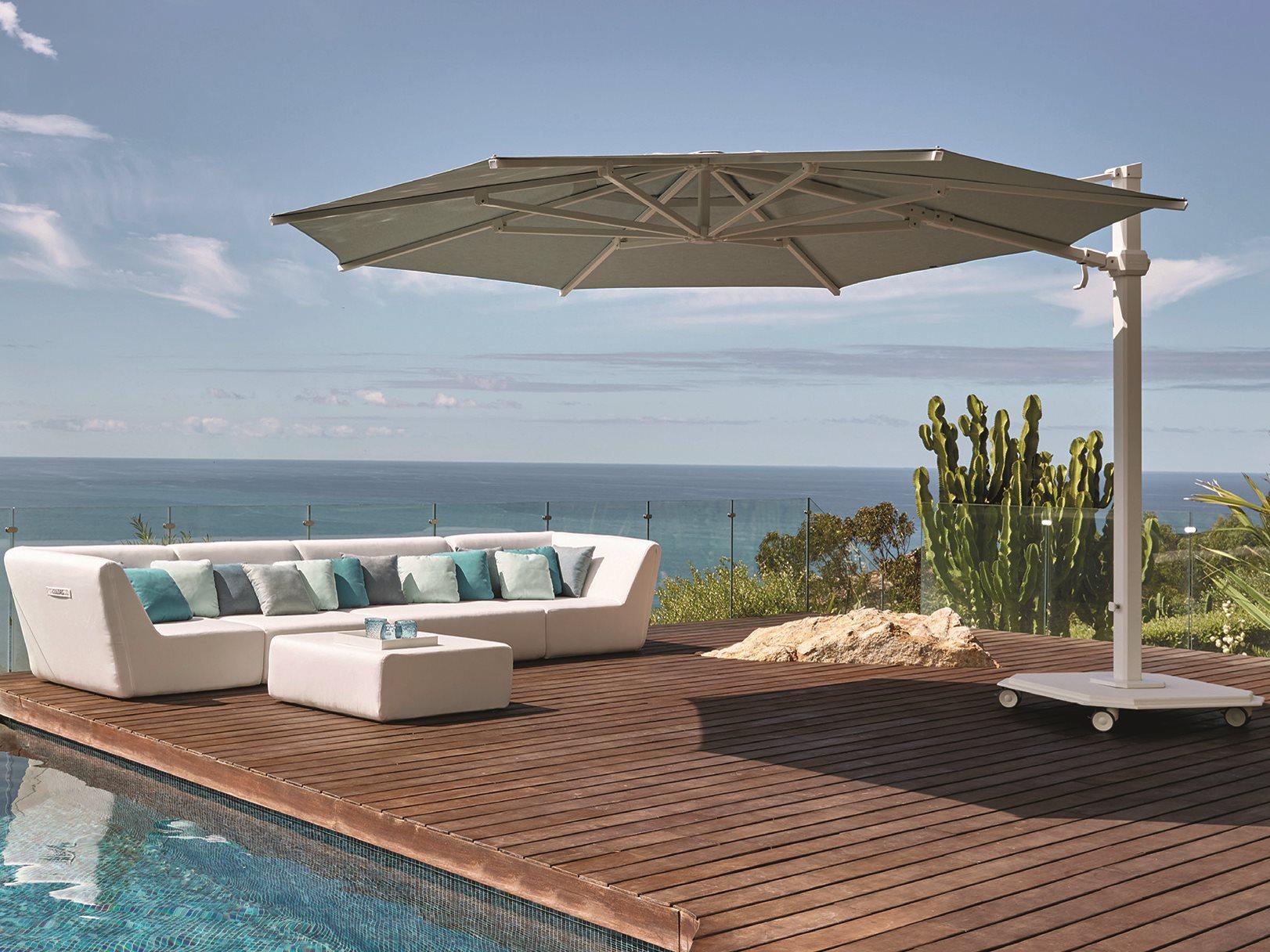 Jardinico JCP4 13 Foot Crank Lift Infinite Tilt Octagon Aluminum Outdoor Patio Umbrella