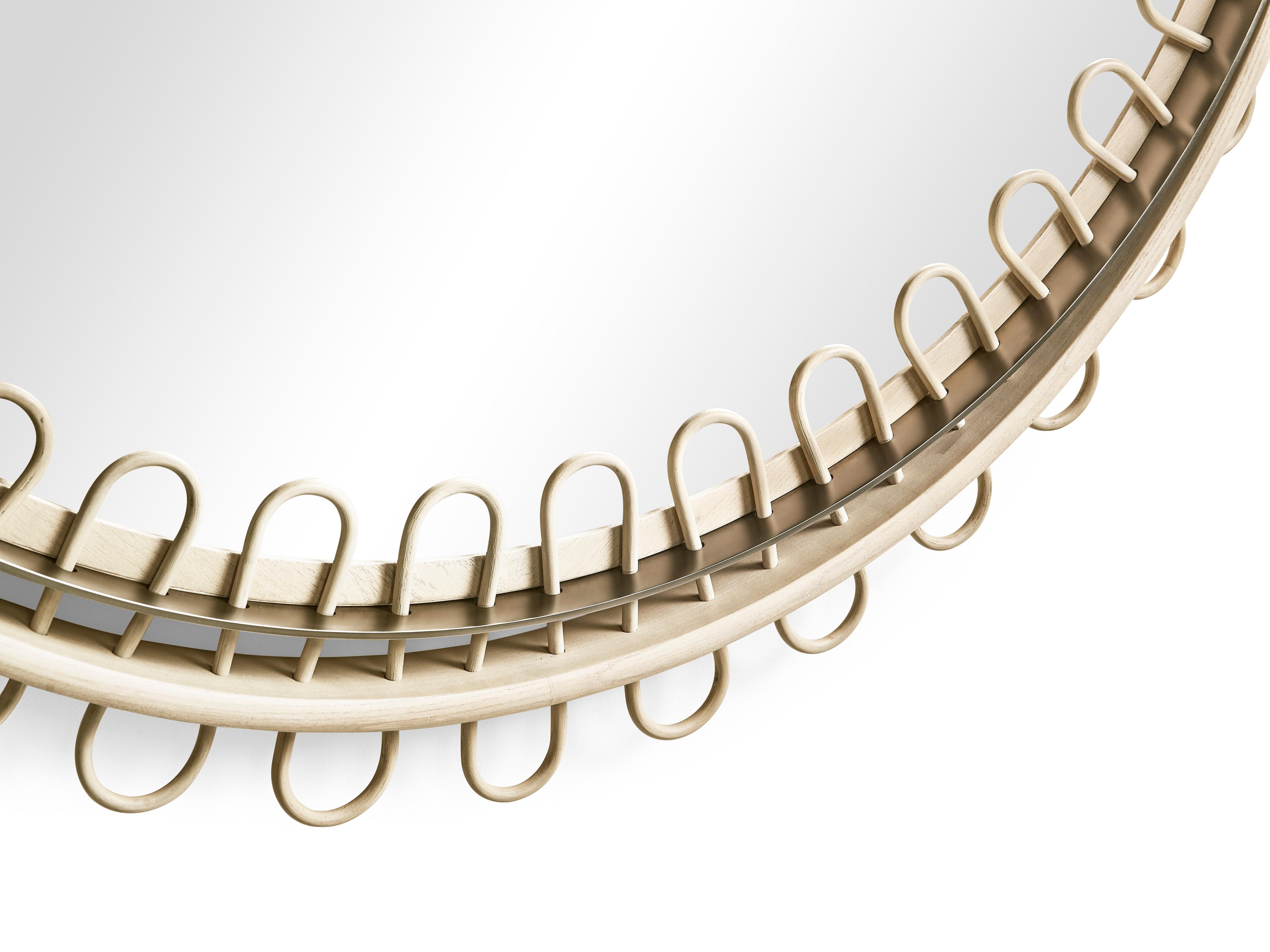 Jonathan Charles Water Natural Rattan Wall Mirror Oval