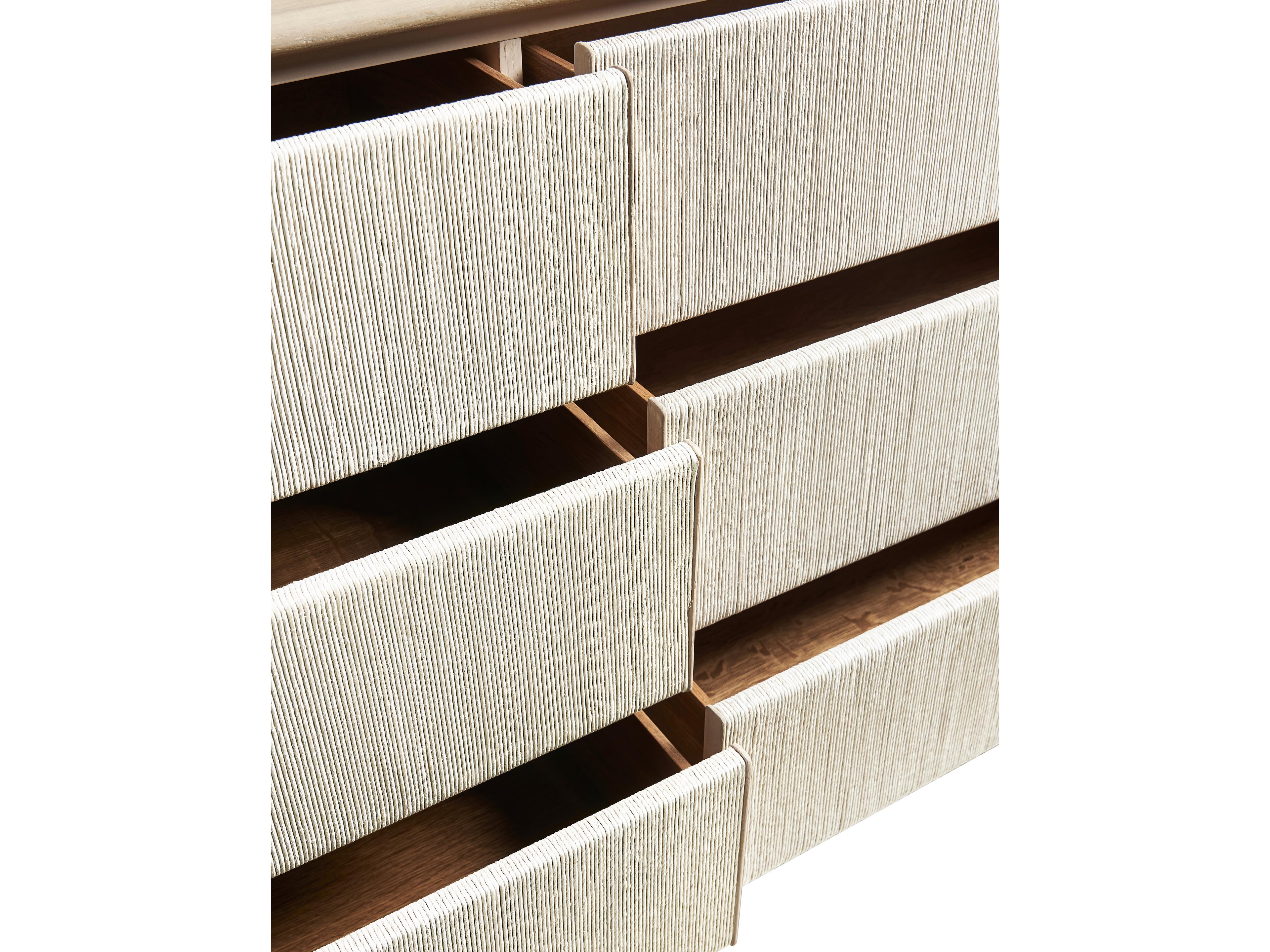 Jonathan Charles Water 6-Drawers Gray Oak Wood Double Dresser