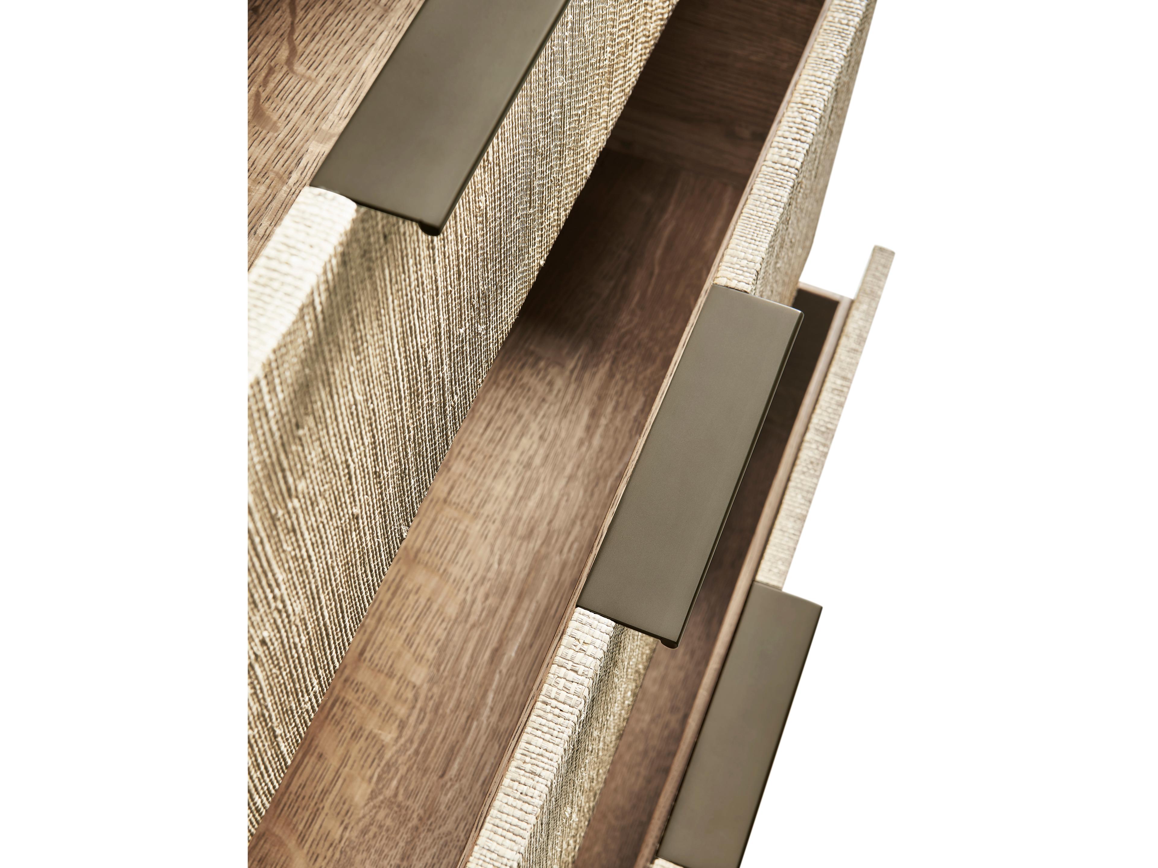 Jonathan Charles Water 6-Drawers Brown Oak Wood Double Dresser