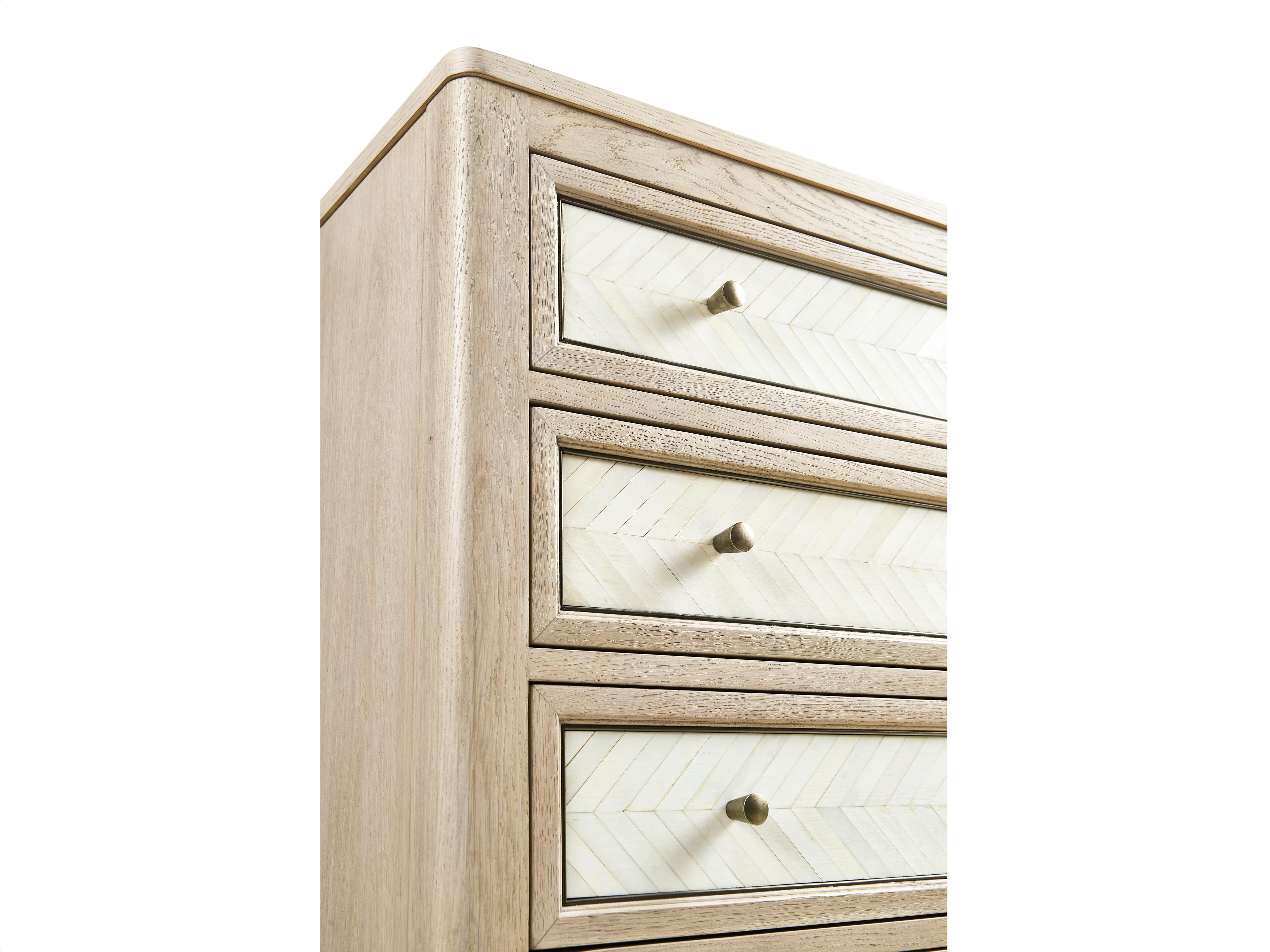Jonathan Charles Water 4-Drawers Brown Oak Wood Dresser