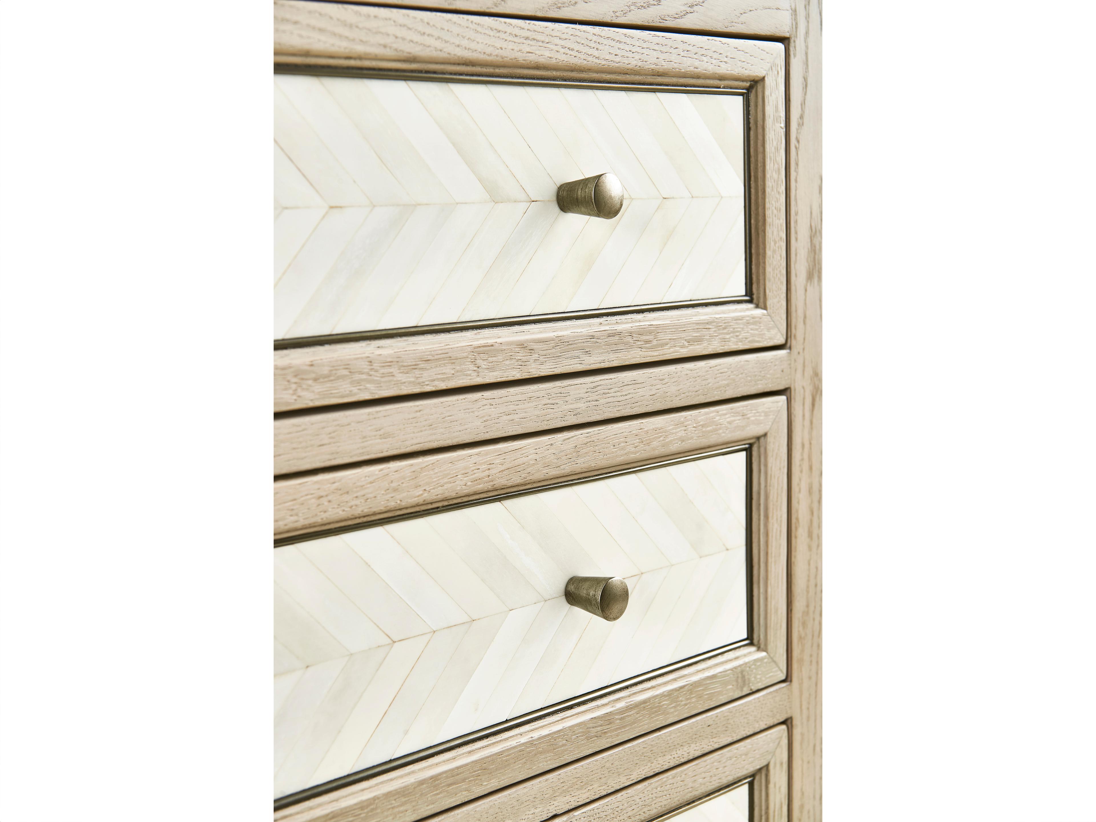 Jonathan Charles Water 4-Drawers Brown Oak Wood Dresser