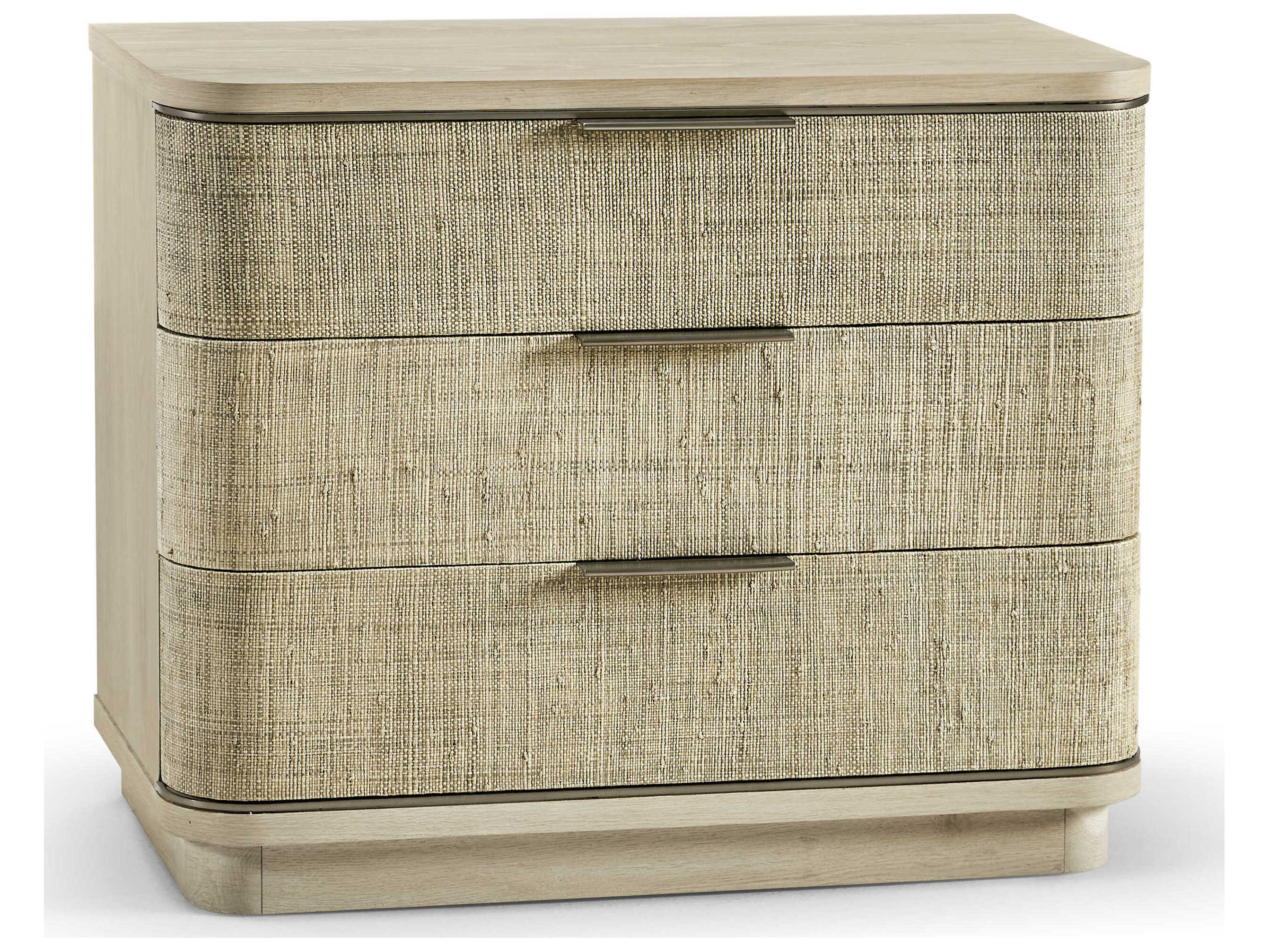 Jonathan Charles Water 3-Drawers Brown Oak Wood Nightstand
