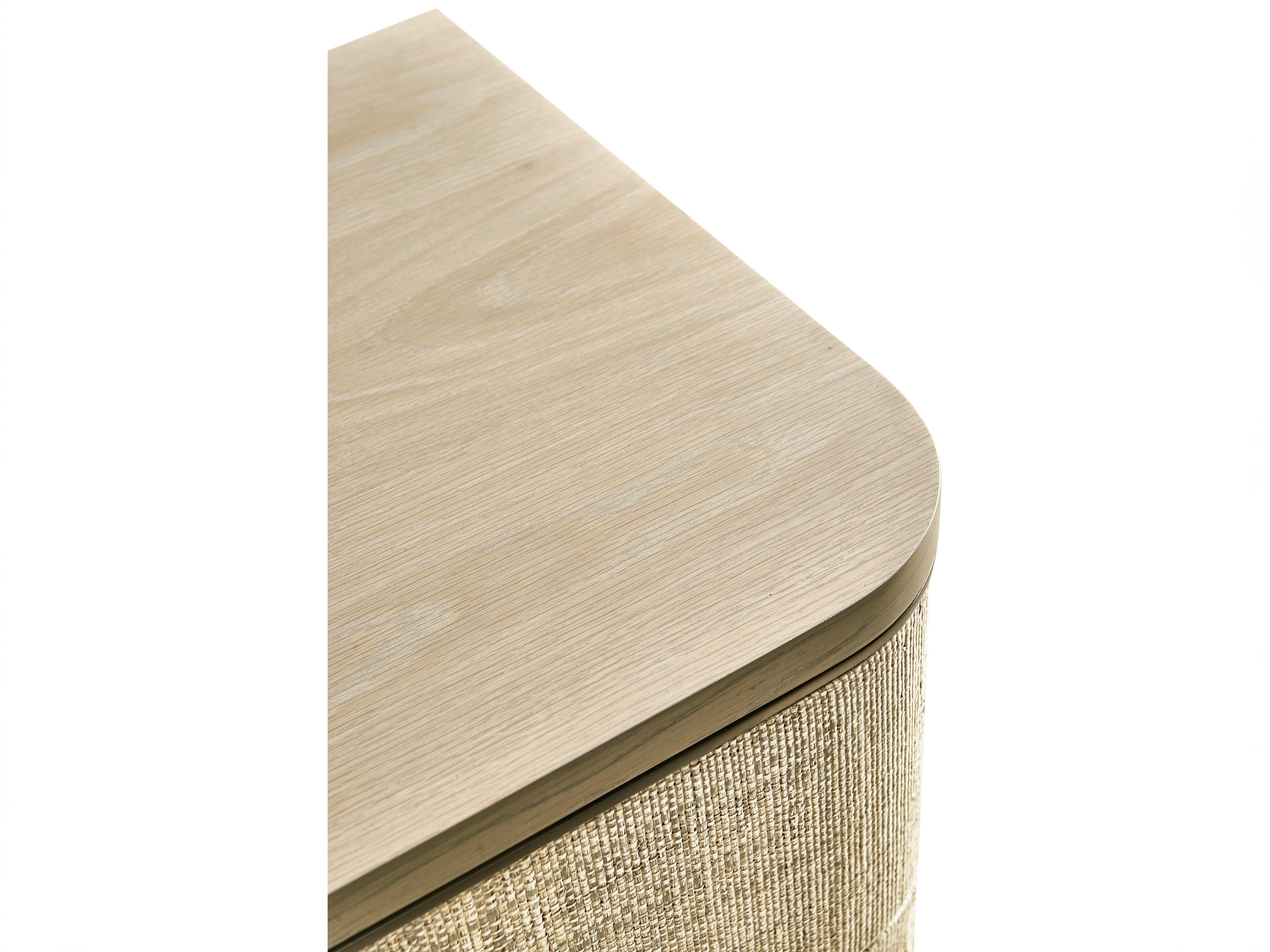 Jonathan Charles Water 3-Drawers Brown Oak Wood Nightstand