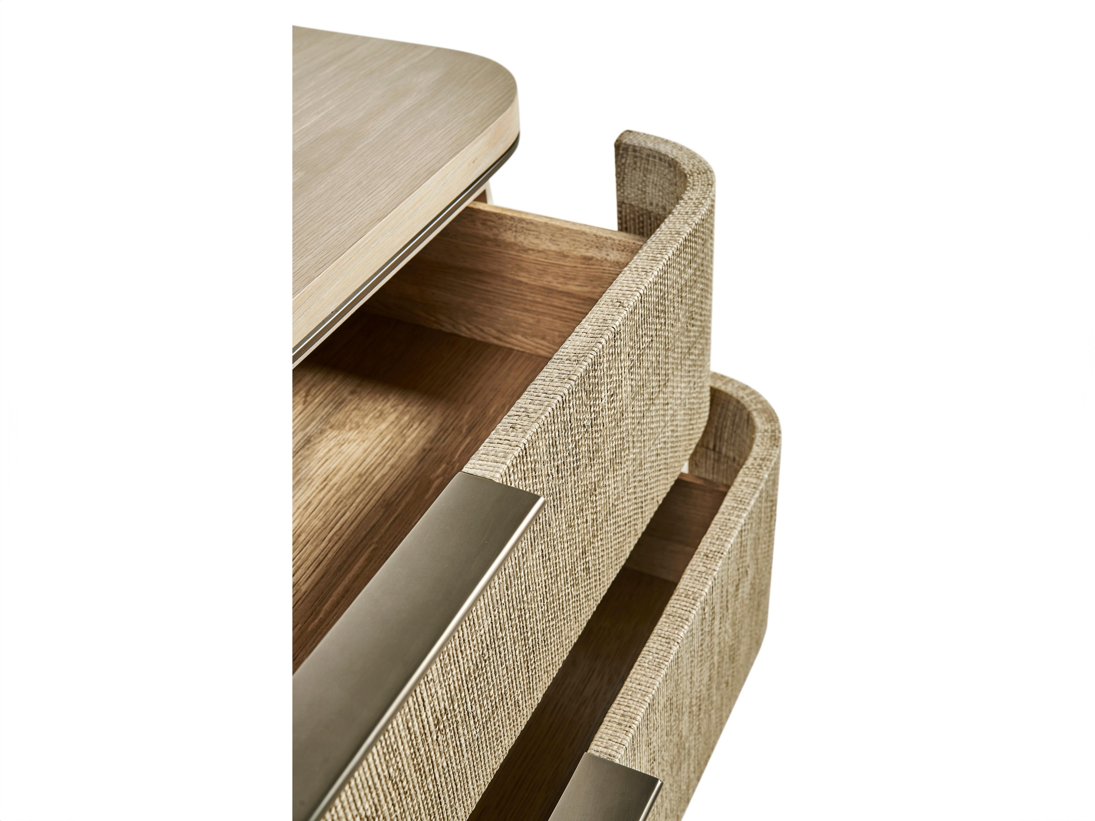 Jonathan Charles Water 3-Drawers Brown Oak Wood Nightstand