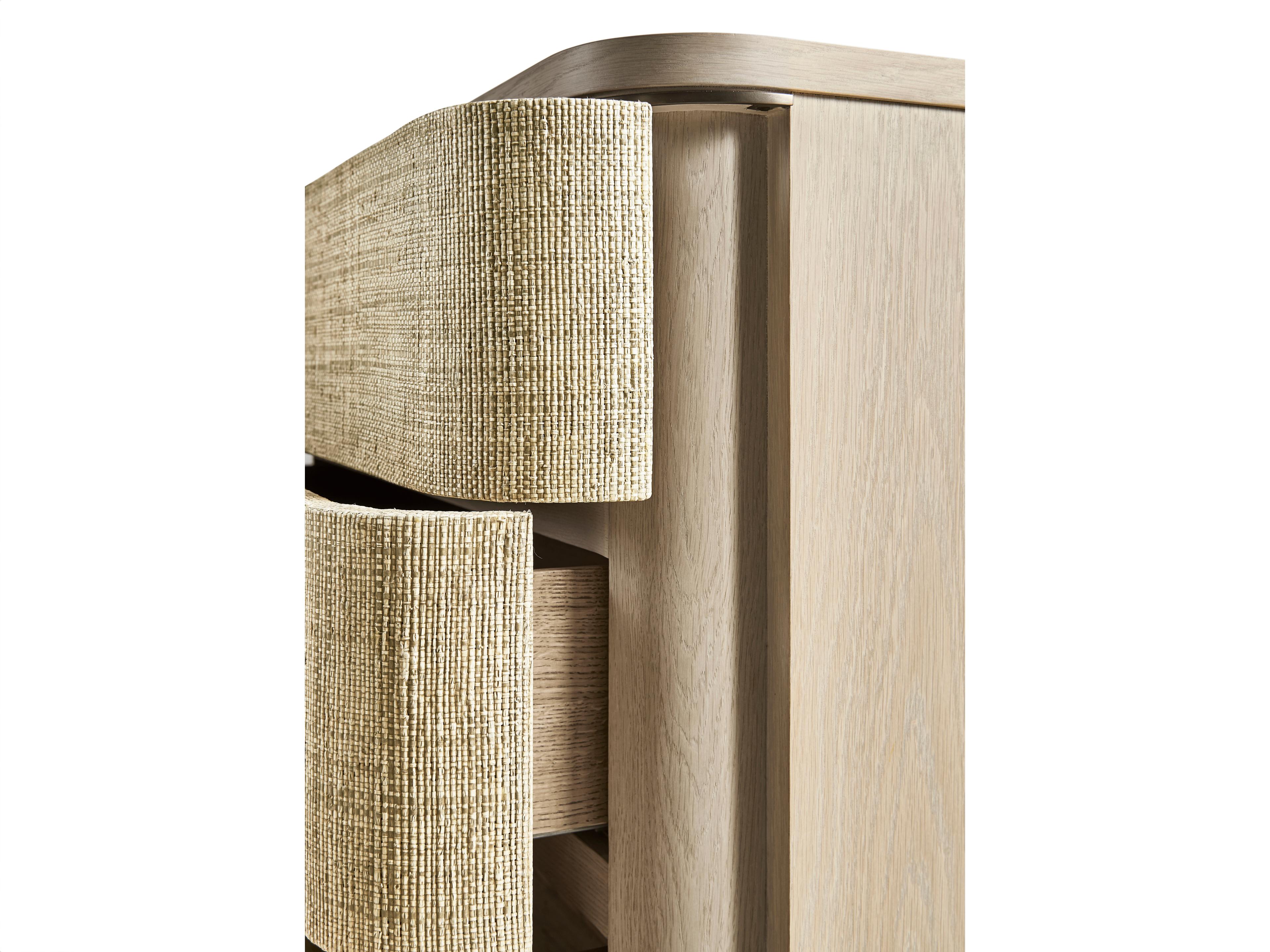 Jonathan Charles Water 3-Drawers Brown Oak Wood Nightstand