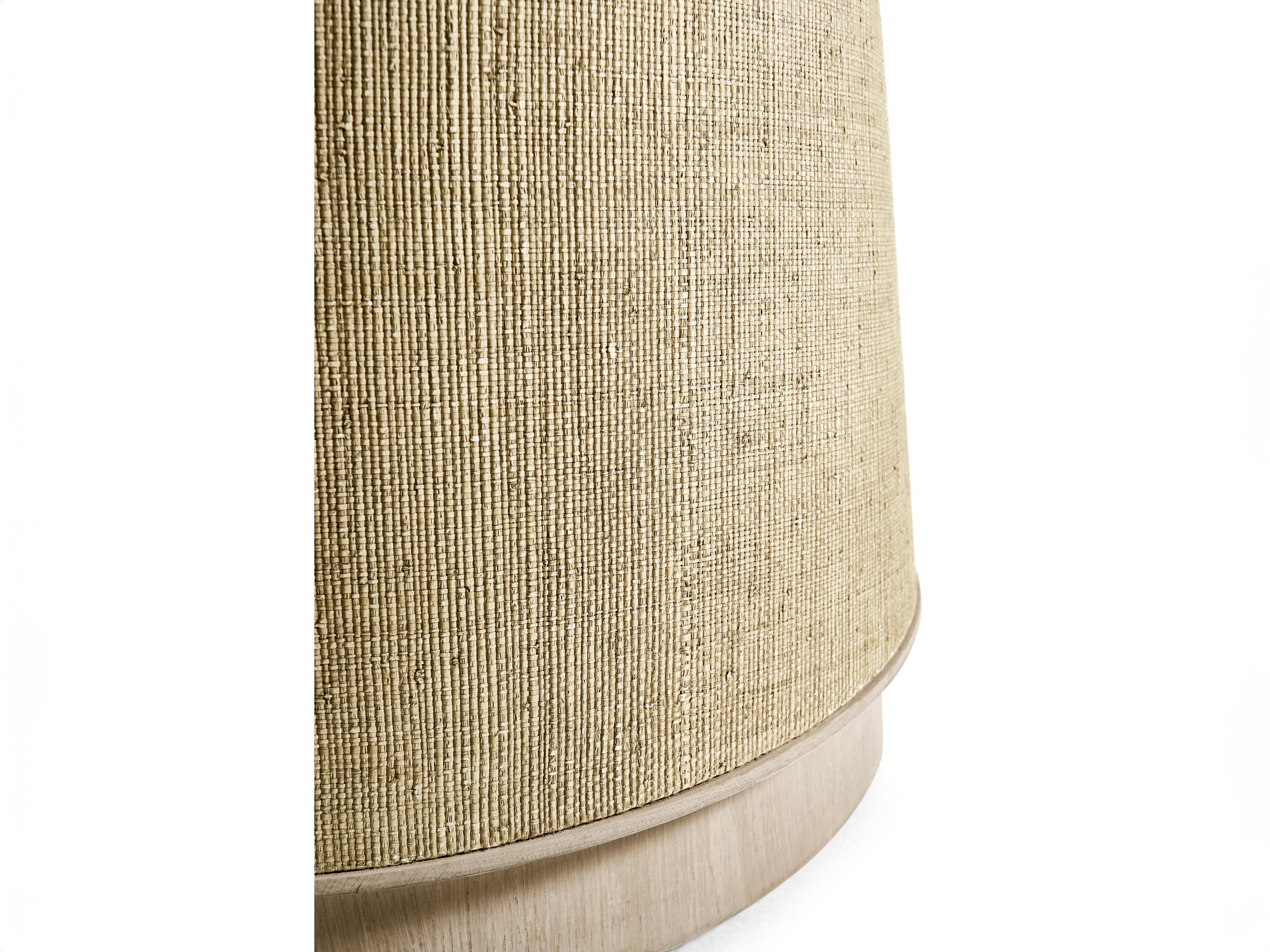 Jonathan Charles Water Round Glass Whitewashed Oak Dining Table Base Only