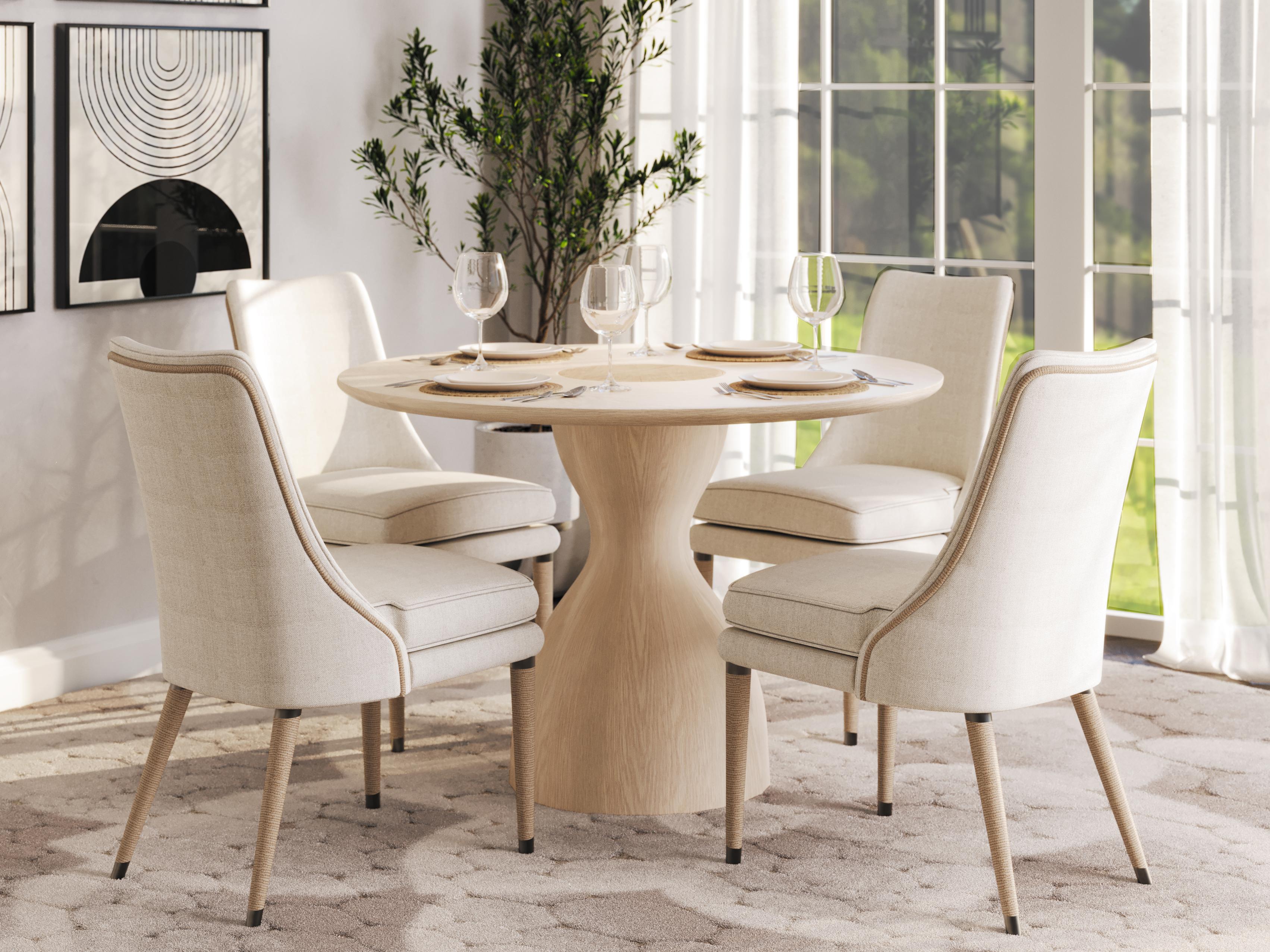 Jonathan Charles Water Rectangular Wood White Washed Oak Dining Table