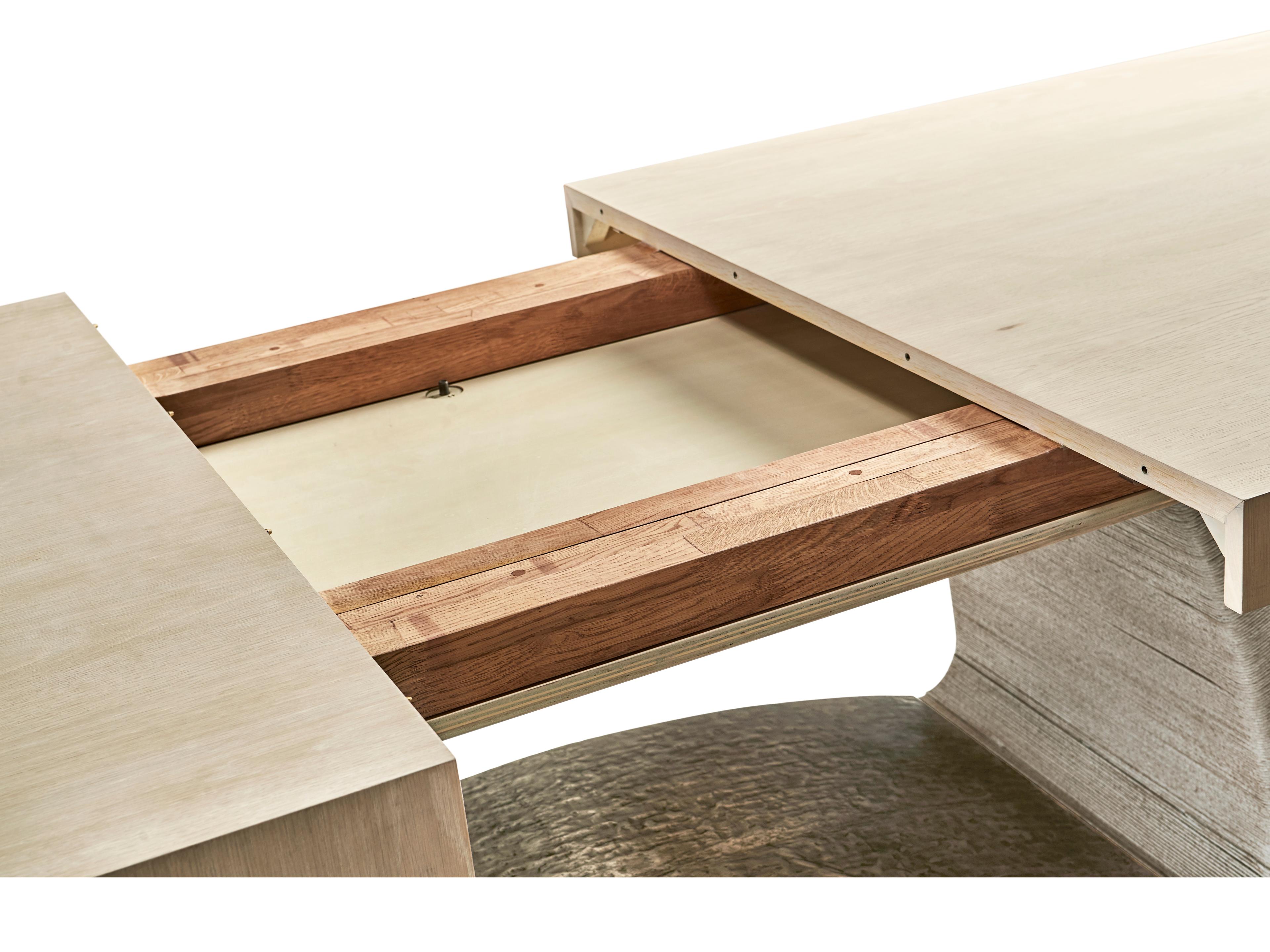 Jonathan Charles Water Rectangular Wood White Washed Oak Dining Table