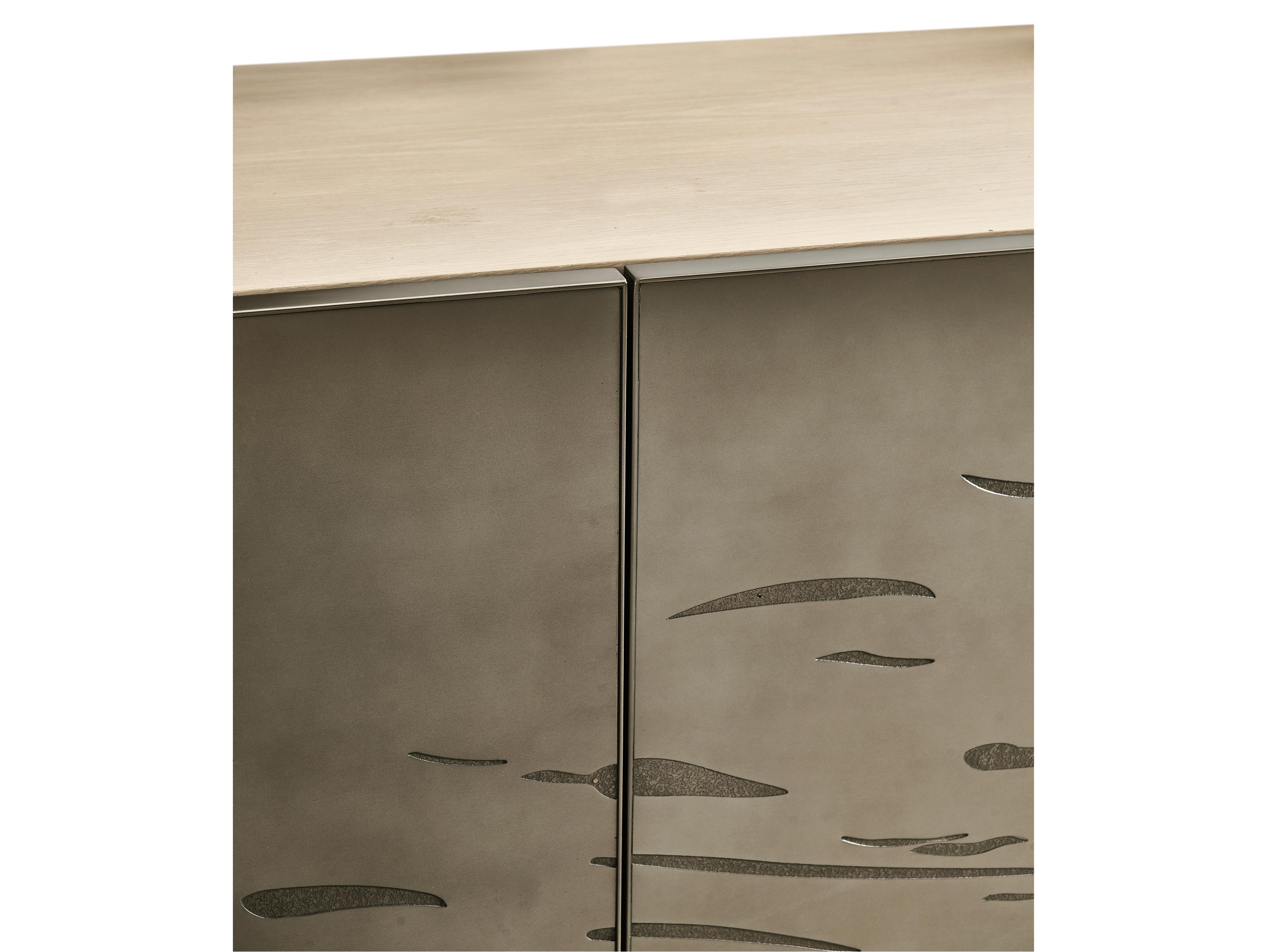 Jonathan Charles Water Oak Wood White Washed Credenza Media Console