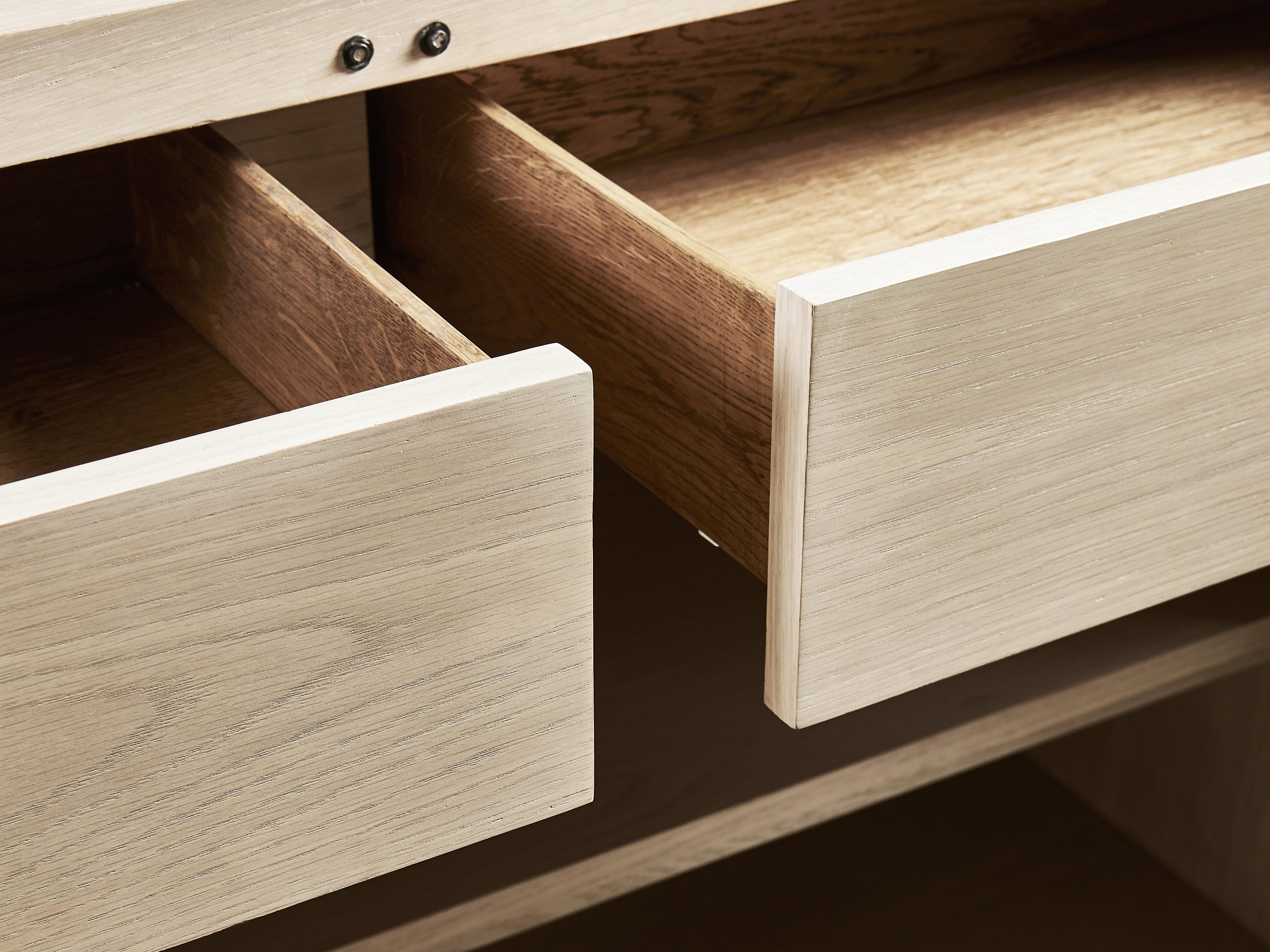 Jonathan Charles Water Oak Wood White Washed Credenza Media Console