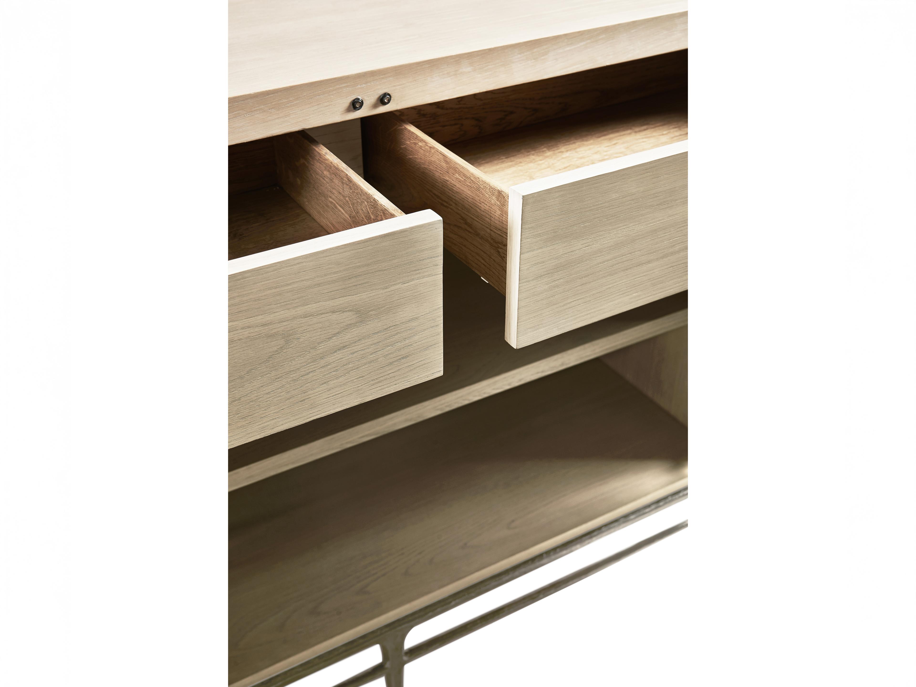 Jonathan Charles Water Oak Wood White Washed Credenza Media Console