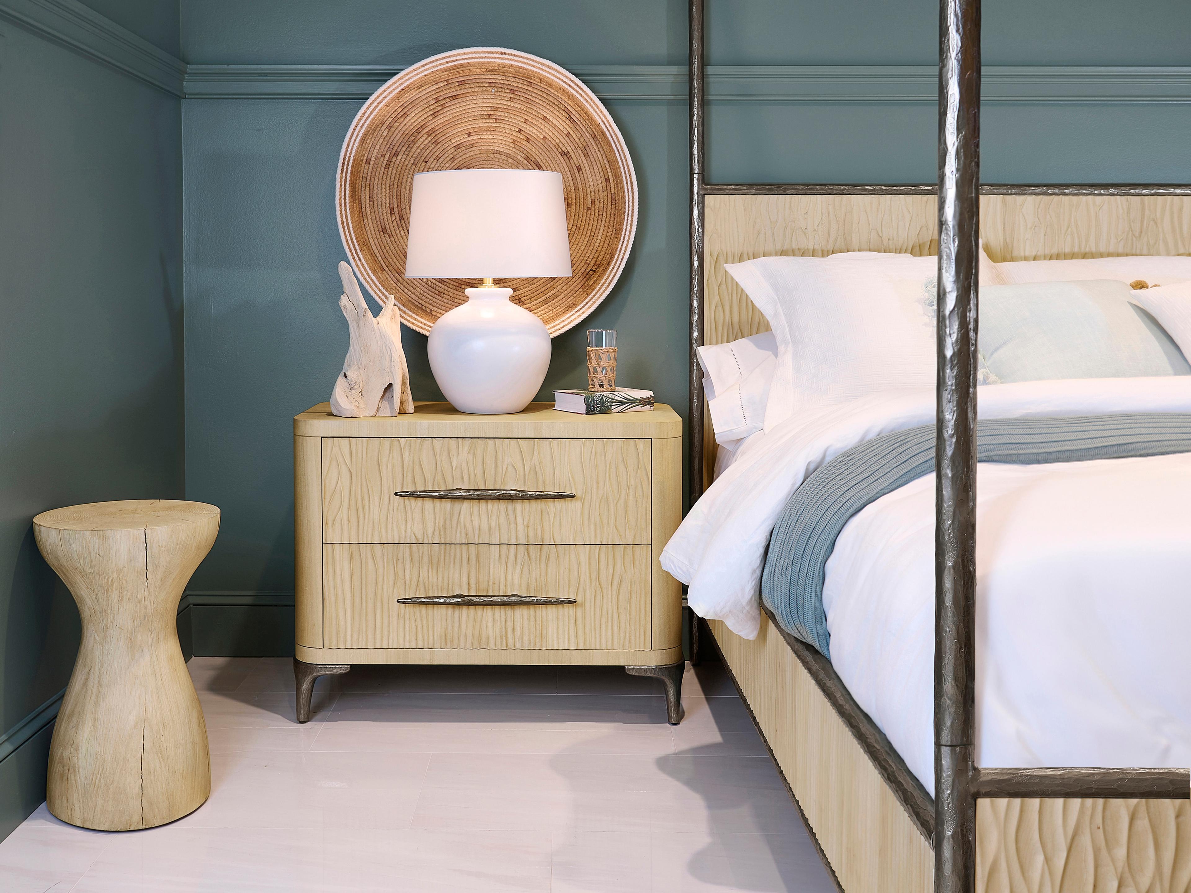 Jonathan Charles Water Square Wood White Washed Oak End Table