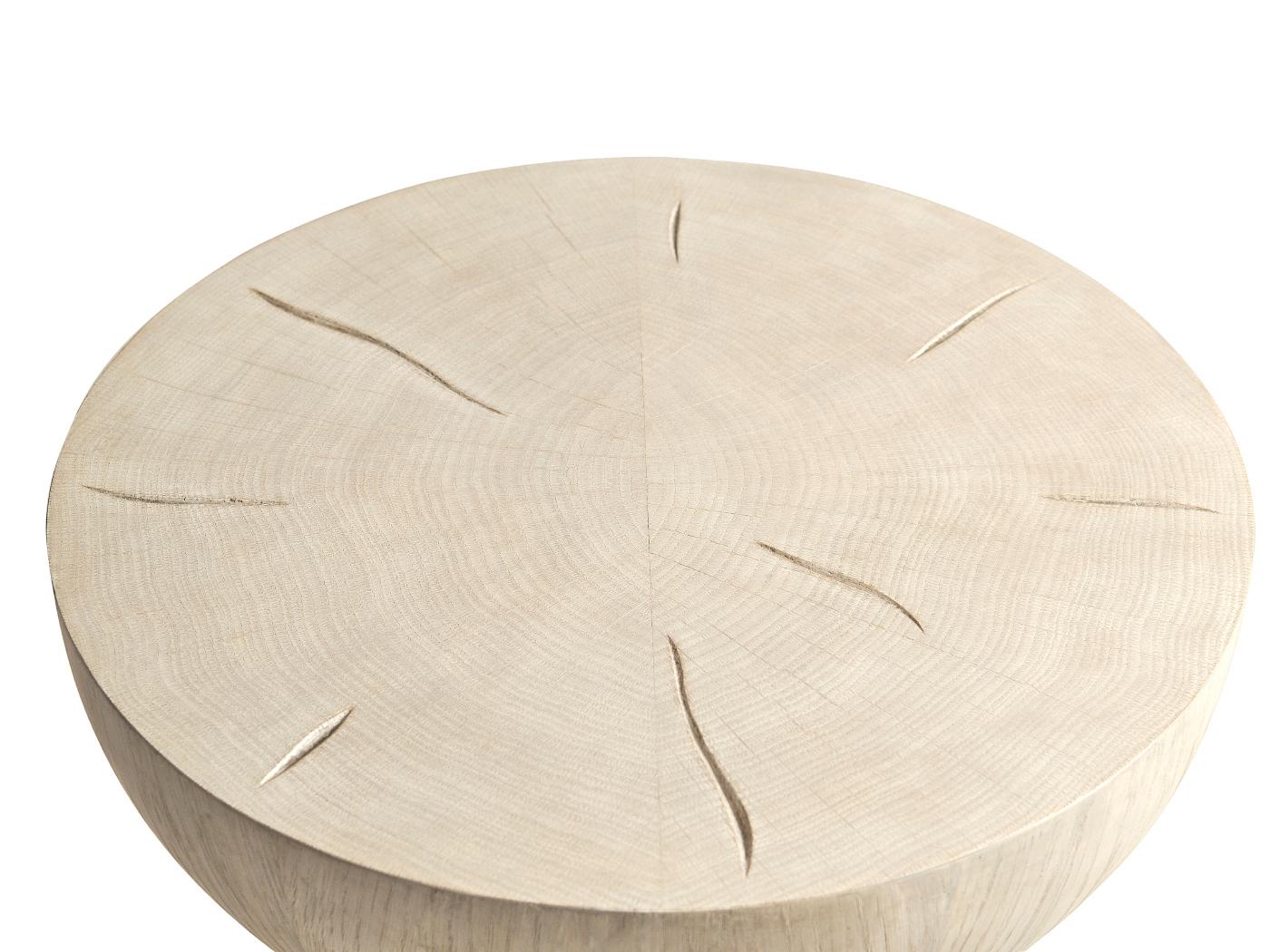 Jonathan Charles Water Square Wood White Washed Oak End Table