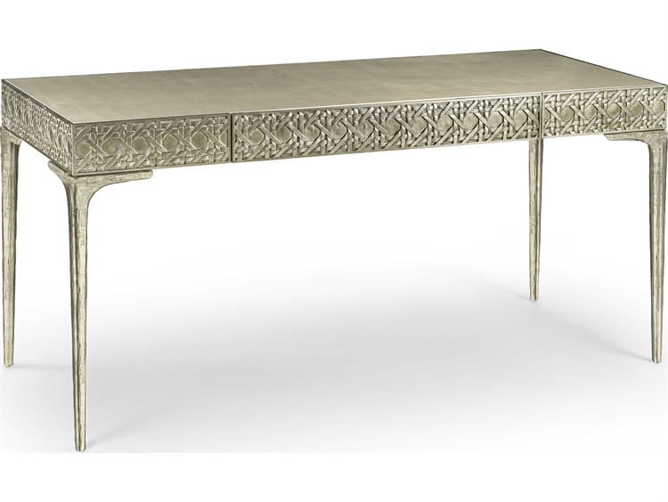 Jonathan Charles Water Satin Metal Beige Computer Desk