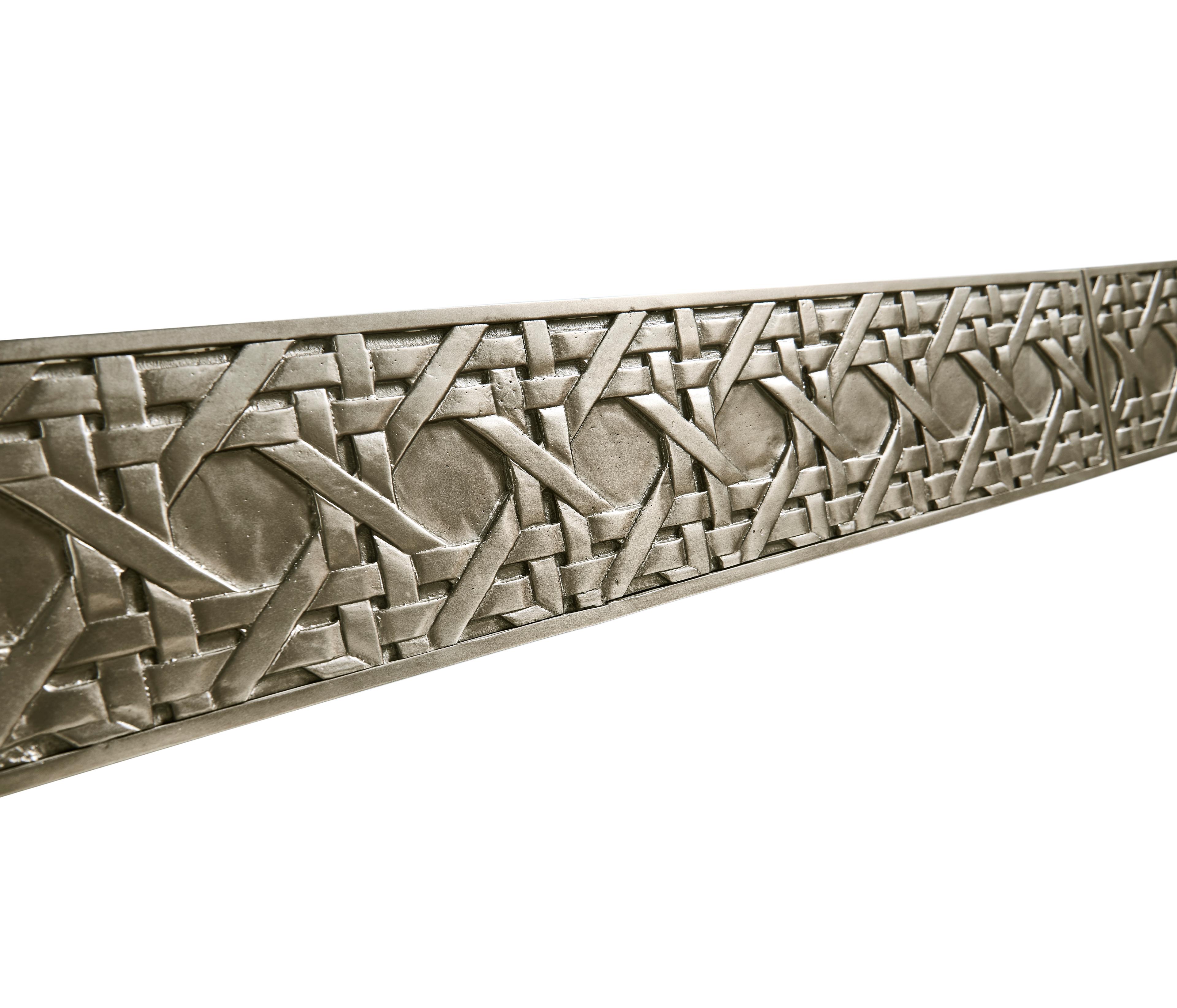 Jonathan Charles Water Satin Metal Beige Computer Desk