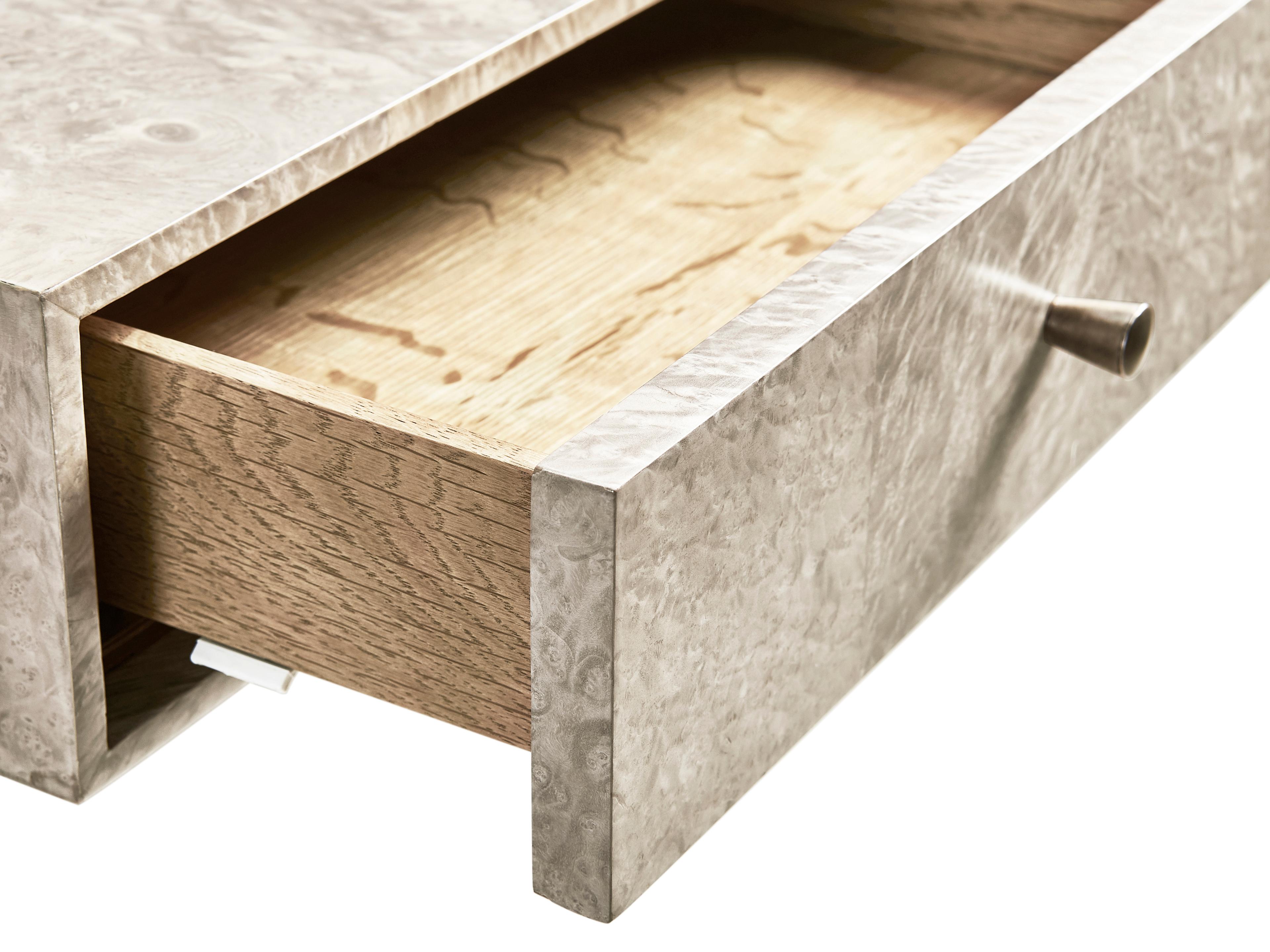 Jonathan Charles Water Dyed Madrona Burr Beige Oak Wood Computer Desk