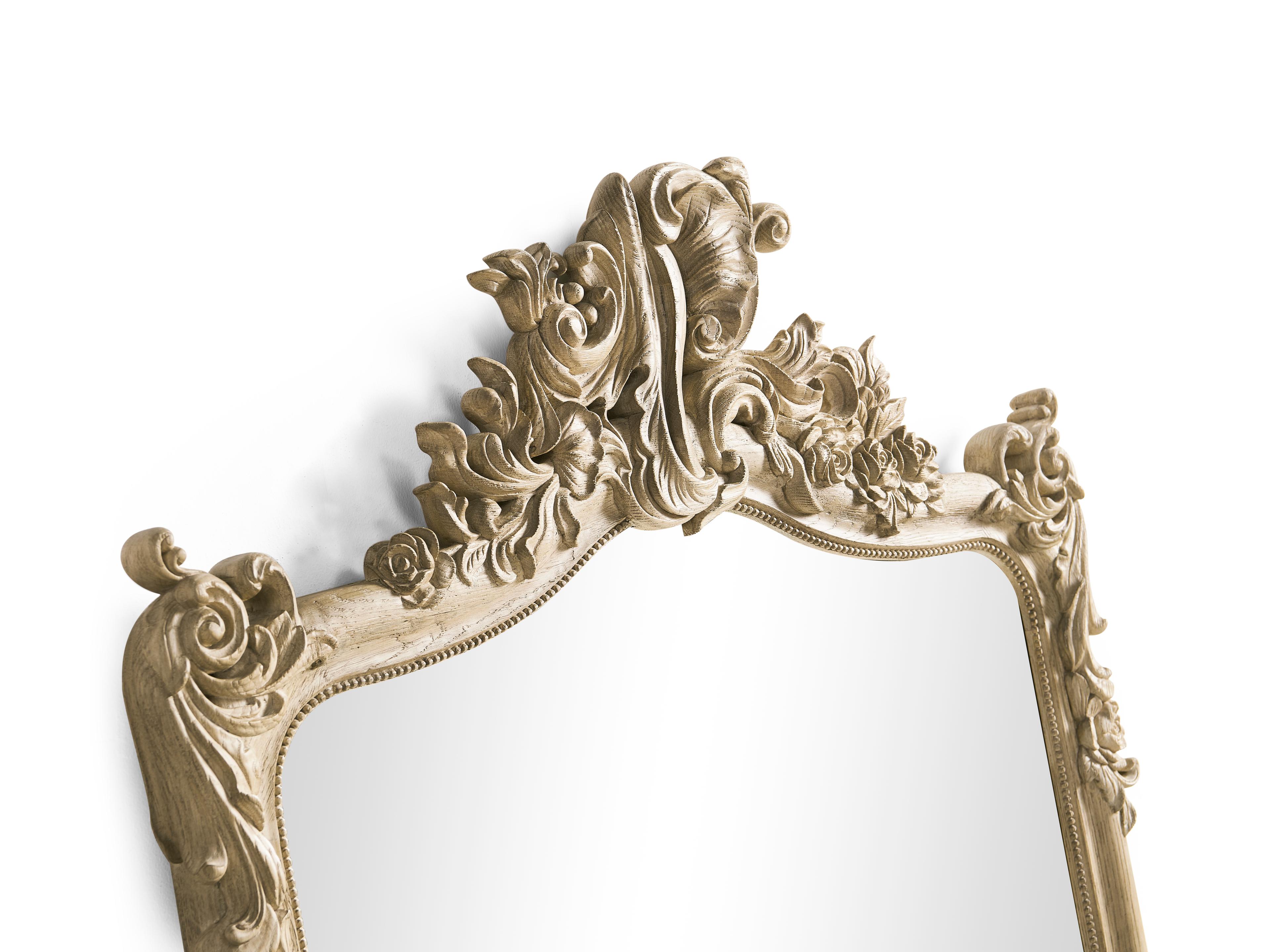 Jonathan Charles Timeless Bleached Chestnut Wall Mirror Rectangular