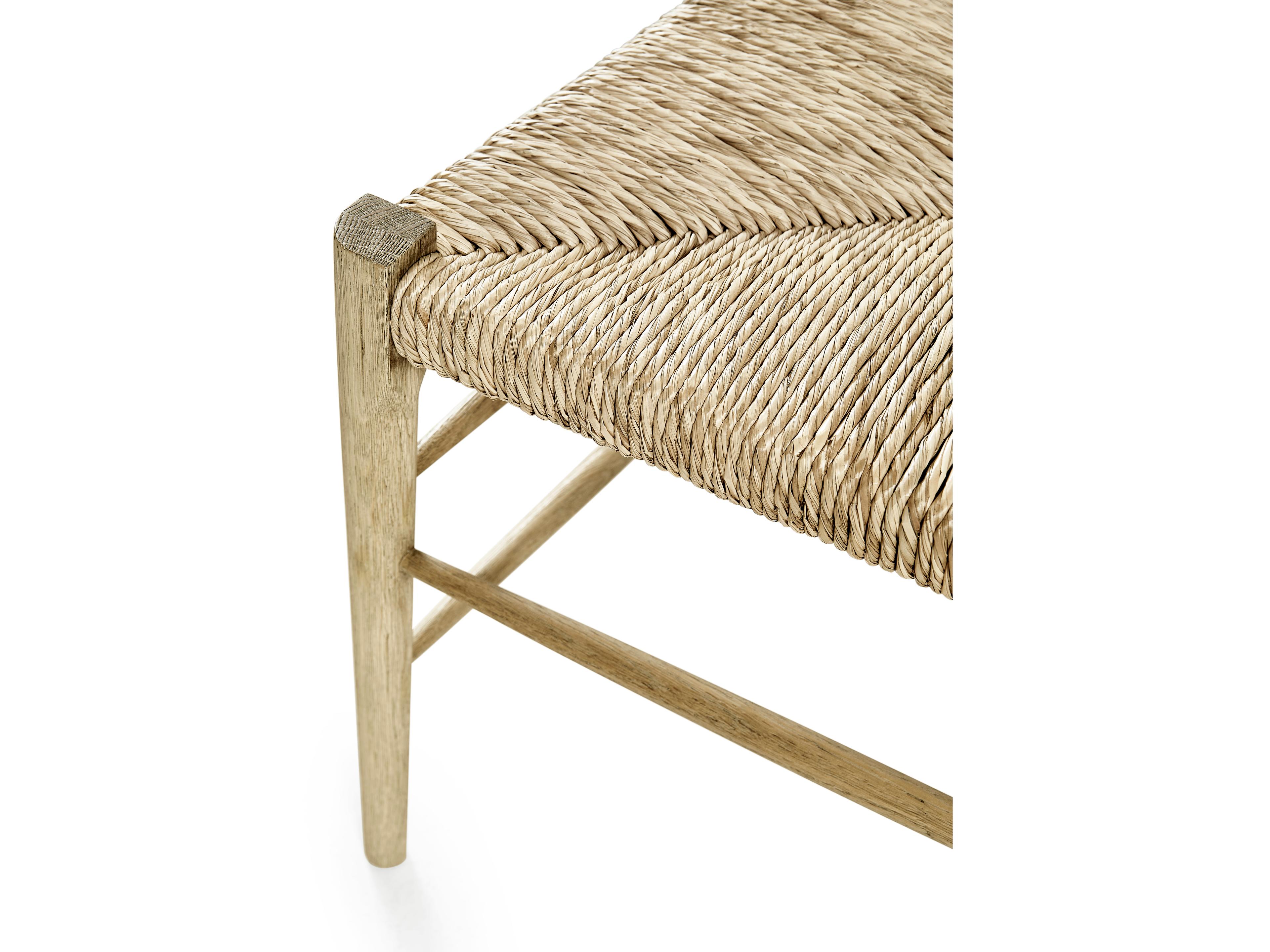 Jonathan Charles Timeless Oak Wood Brown Upholstered Armless Dining Chair