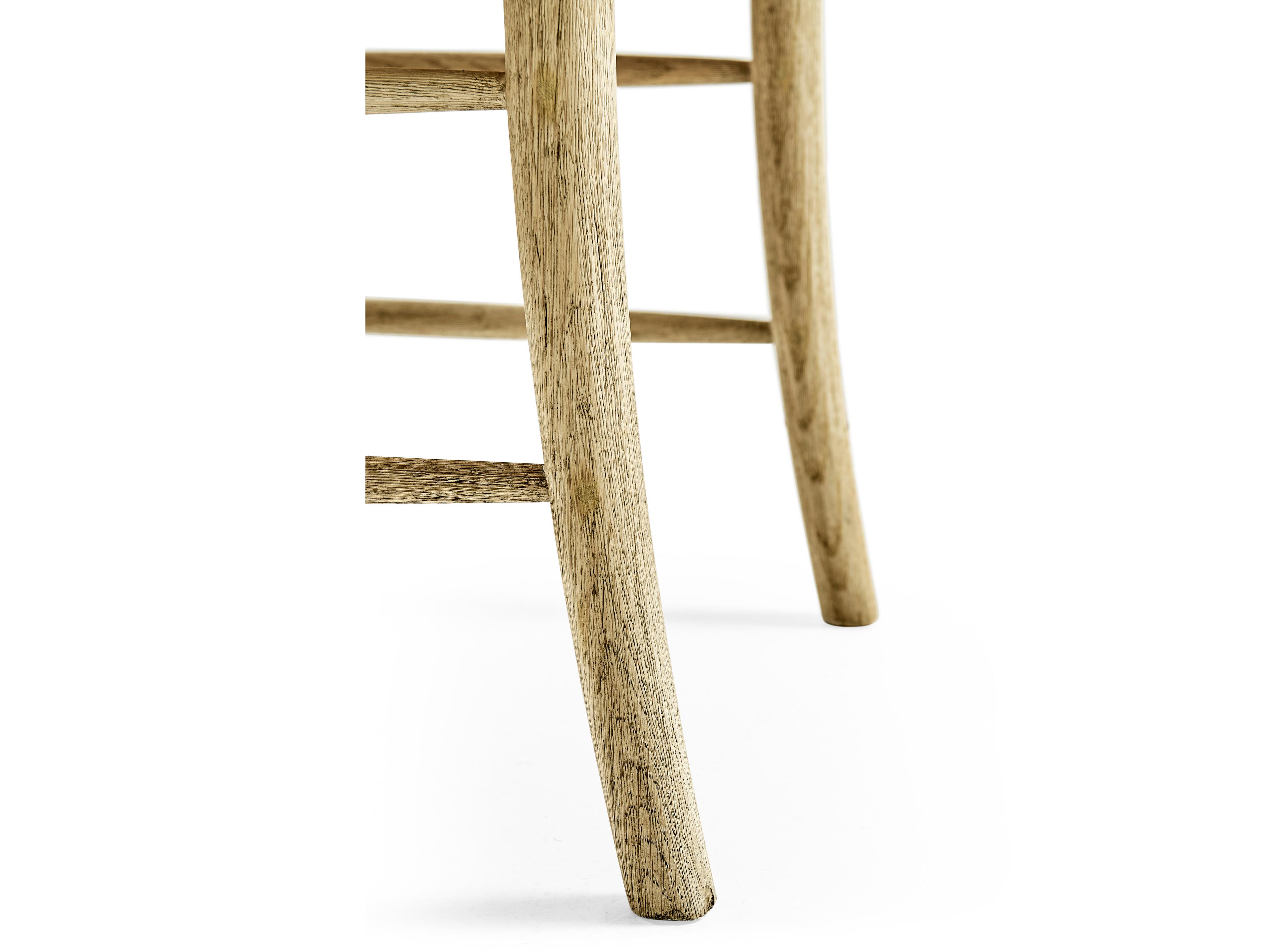 Jonathan Charles Timeless Oak Wood Brown Upholstered Armless Dining Chair