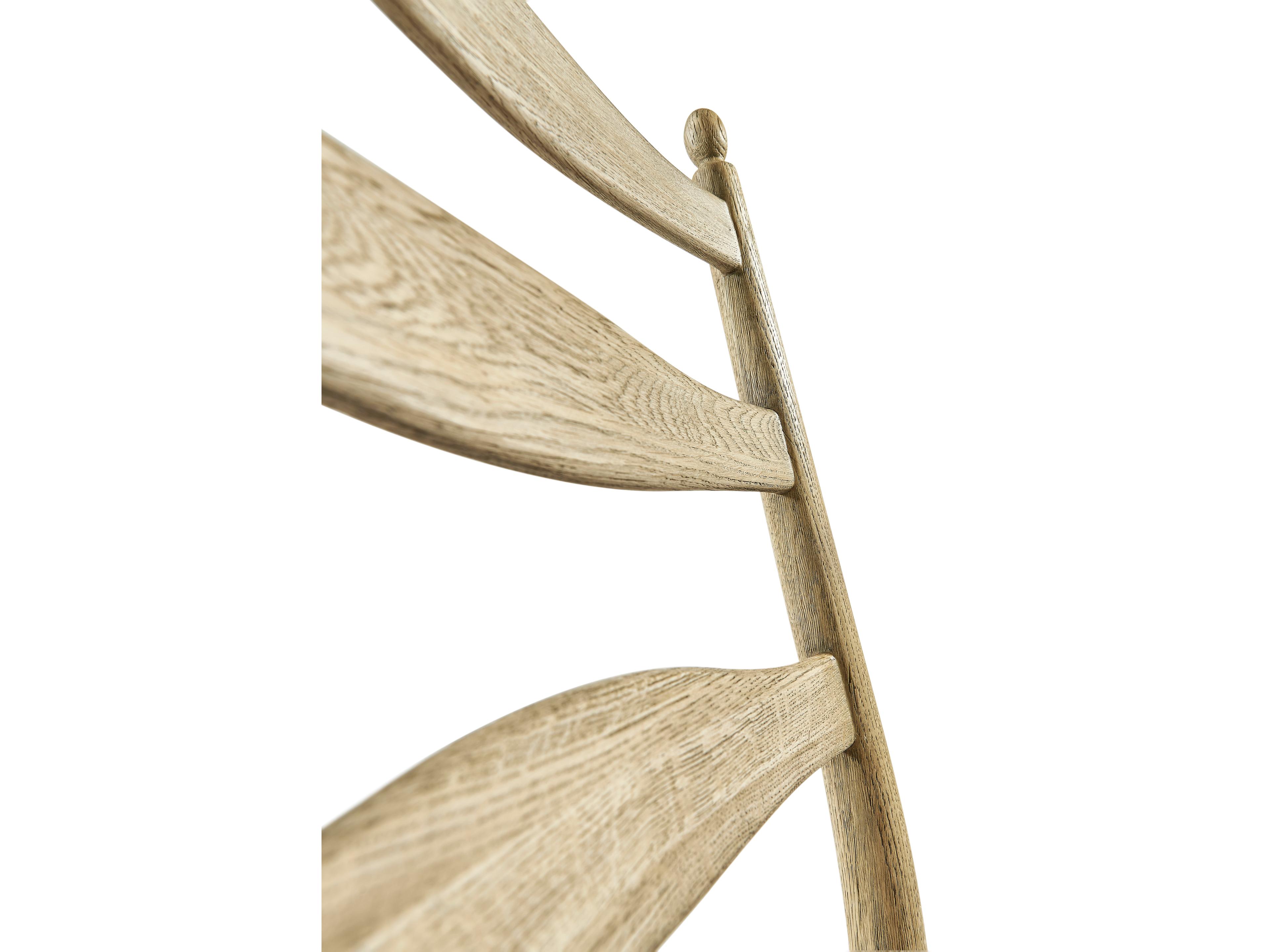 Jonathan Charles Timeless Oak Wood Brown Upholstered Armless Dining Chair