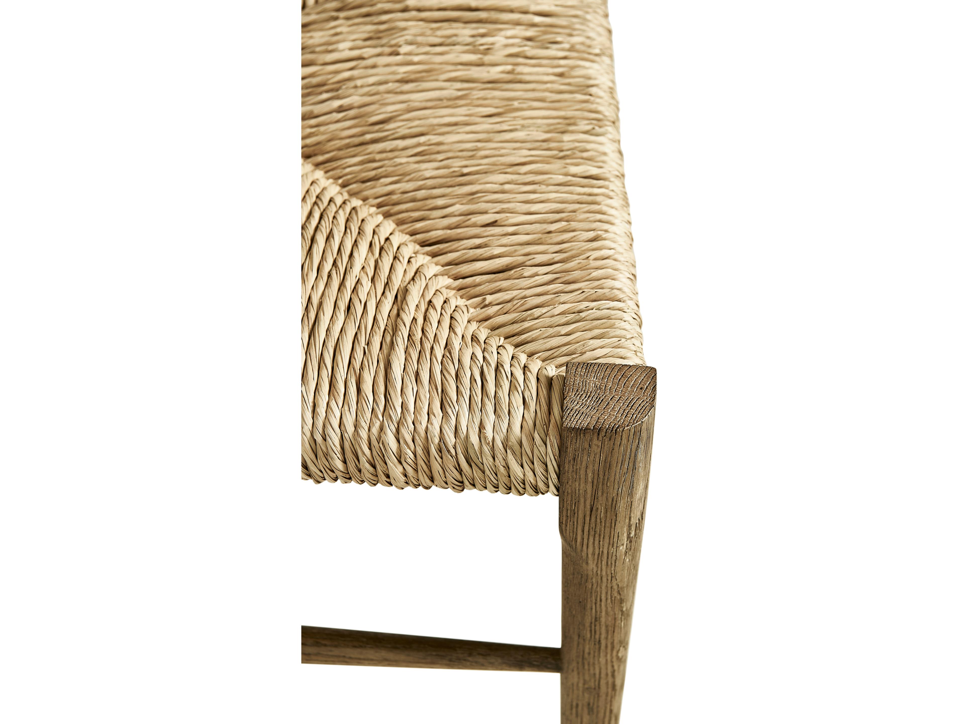 Jonathan Charles Timeless Oak Wood Brown Upholstered Armless Dining Chair